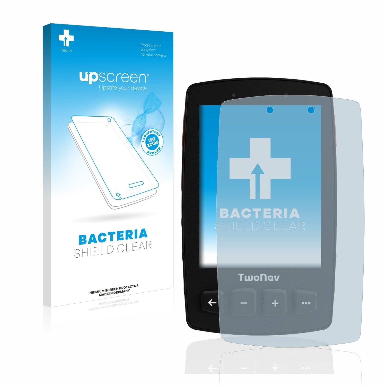upscreen Bacteria Shield Clear Premium Antibakterielle Displayschutzfolie für TwoNav Trail 2