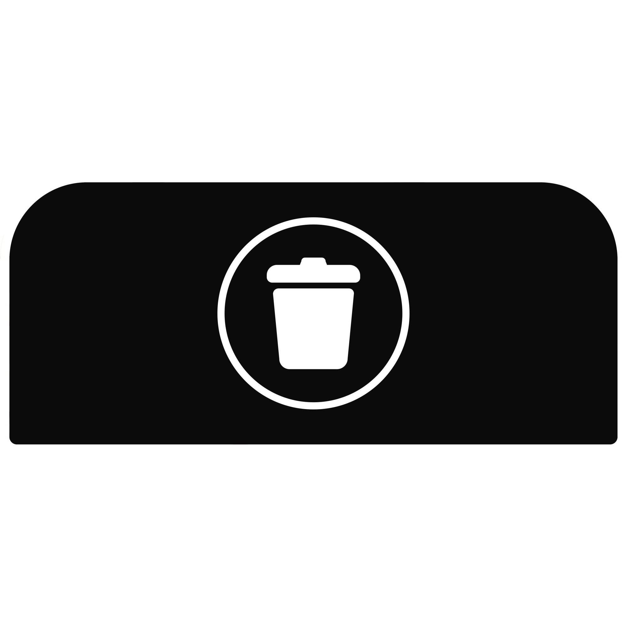 Rubbermaid Hinweisschild 2155310 f.Behältereinheit 57l Restmüll sw