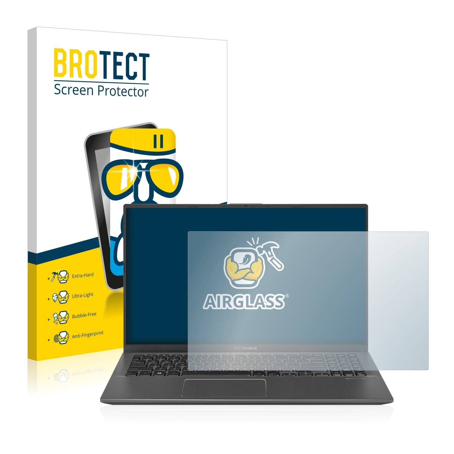 BROTECT AirGlass Schutzglas Folie für Asus VivoBook