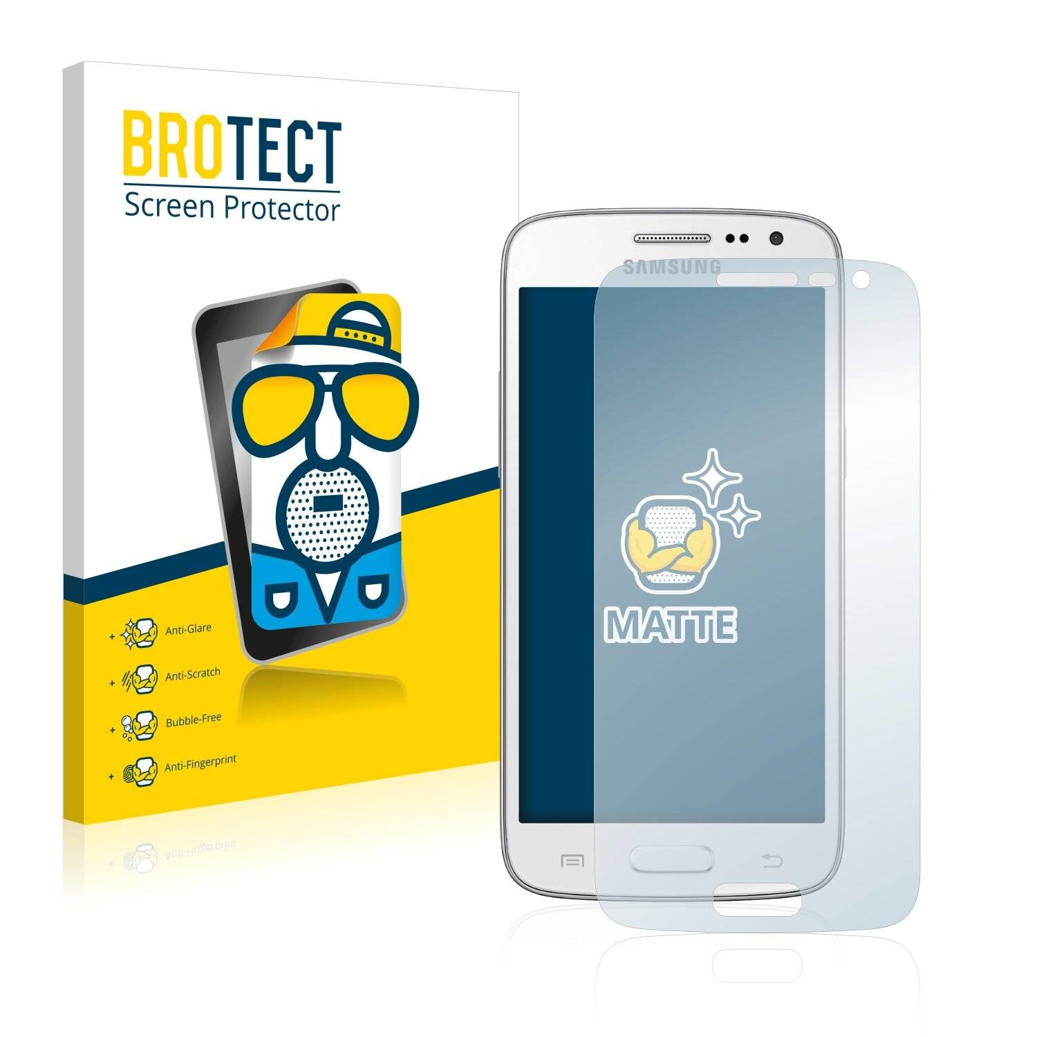 2x BROTECT Matte Displayschutzfolie für Samsung Galaxy Core 4G SM-G386F - Entspiegelt,
