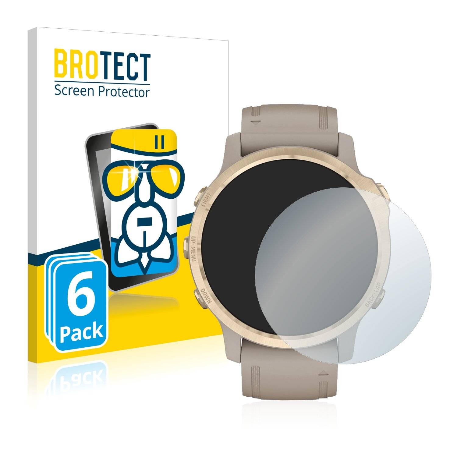 6x BROTECT AirGlass Schutzglas Folie für Garmin Fenix 6S Pro