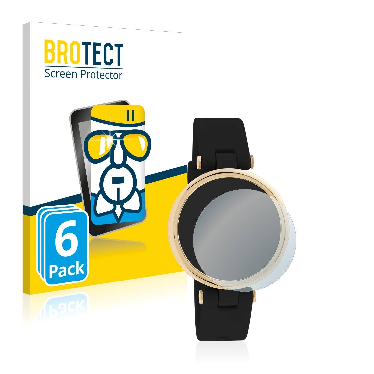 6x BROTECT AirGlass Schutzglas Folie für Oozoo Smartwatches Q0040