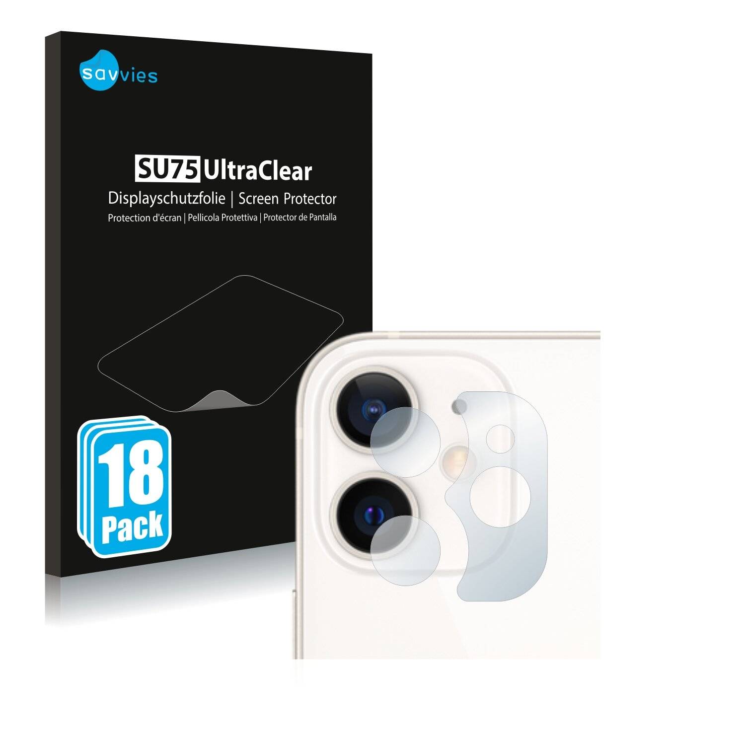 18x Savvies SU75 Displayschutzfolie für Apple iPhone 12 mini (NUR