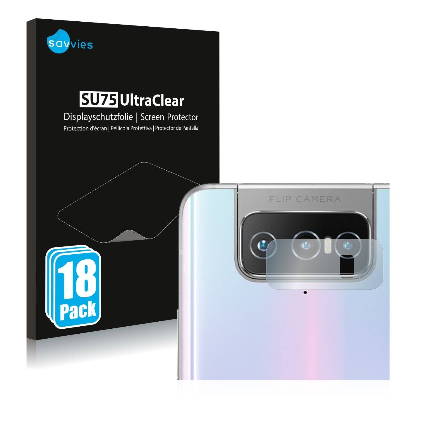 18x Savvies SU75 Displayschutzfolie für Asus Zenfone 7 Pro ZS671KS (NUR
