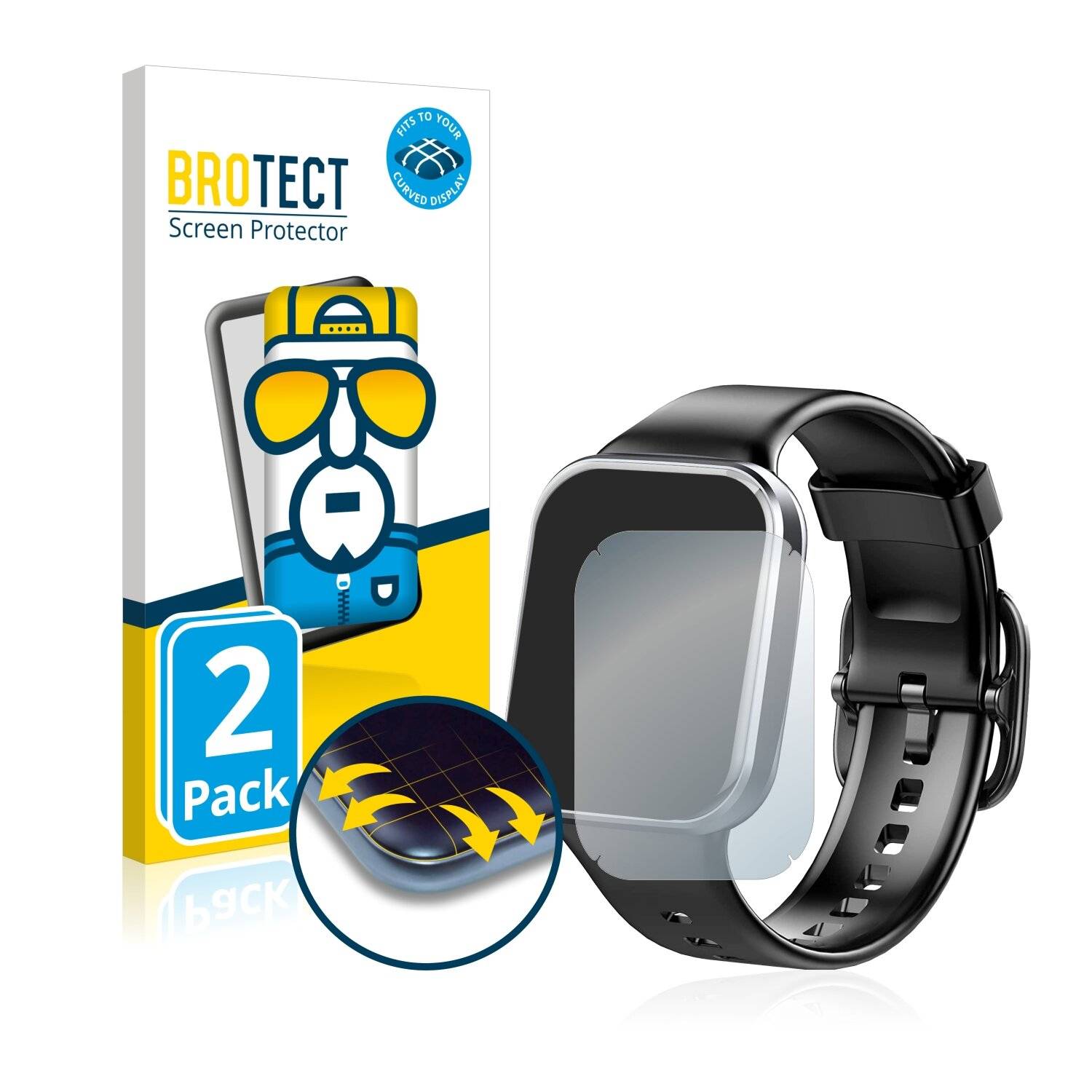 2x BROTECT Flex Full-Cover Displayschutzfolie für Dbasne
