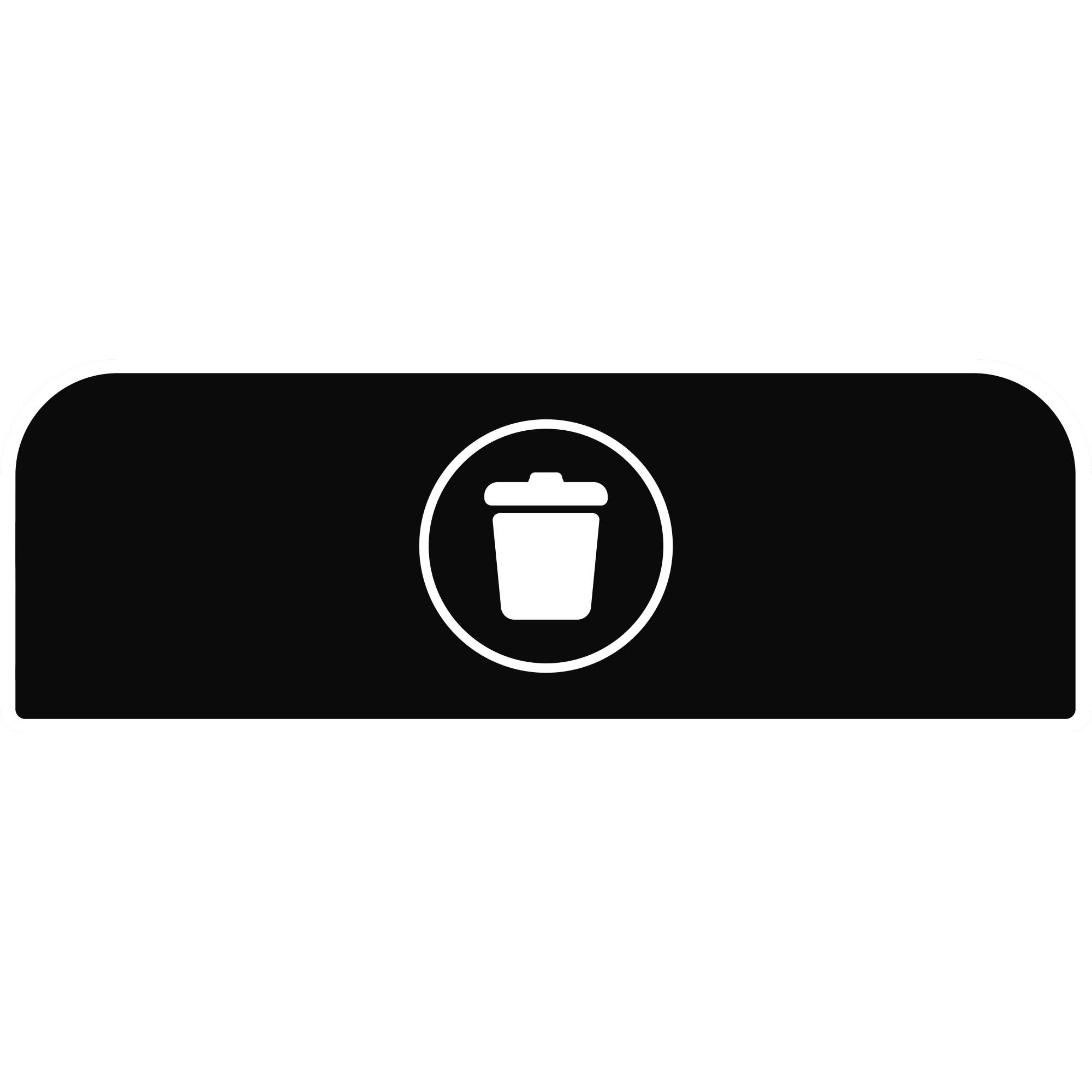 Rubbermaid Hinweisschild 2155312 f.Behältereinheit 87l Restmüll sw