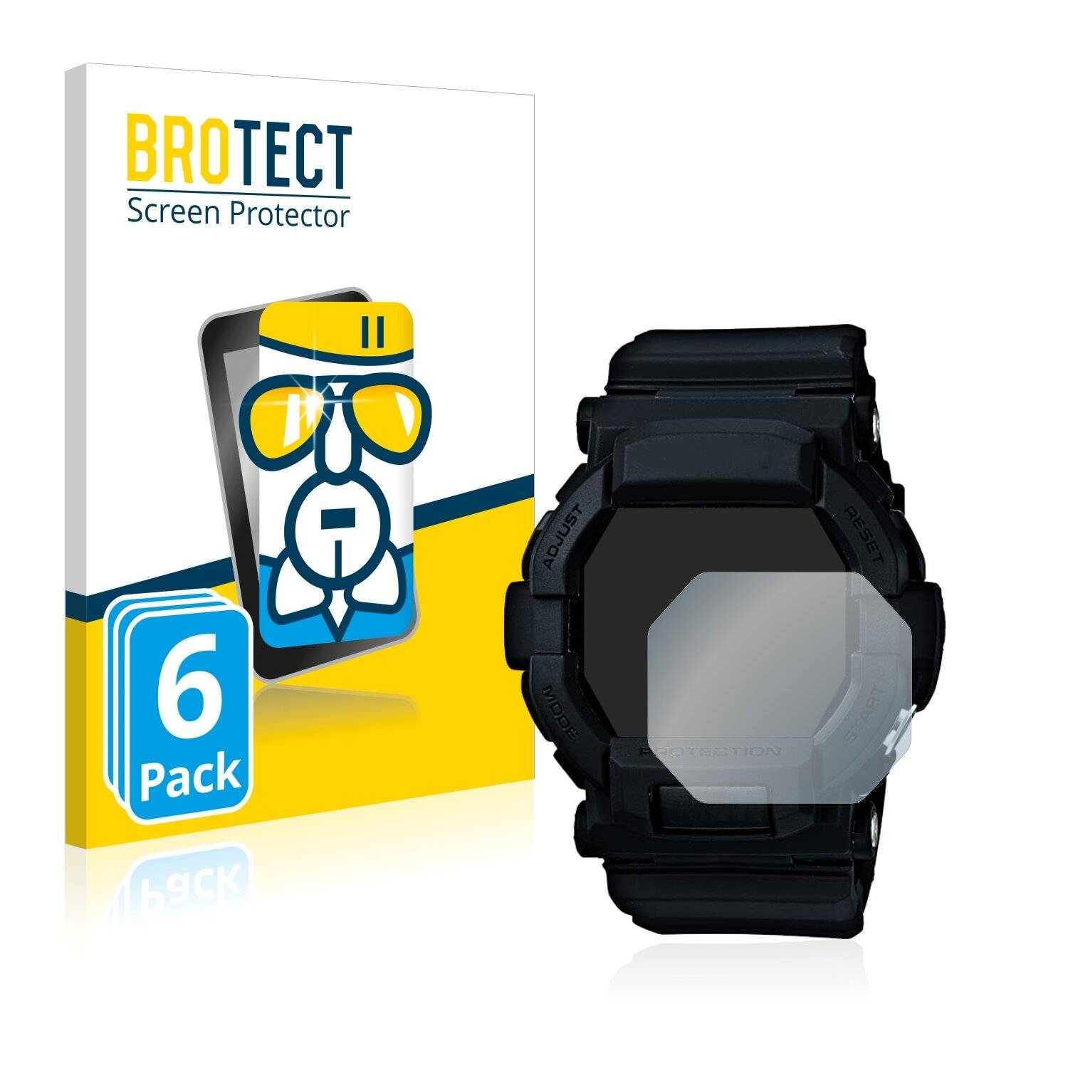 6x BROTECT AirGlass Schutzglas Folie für Casio G-Shock
