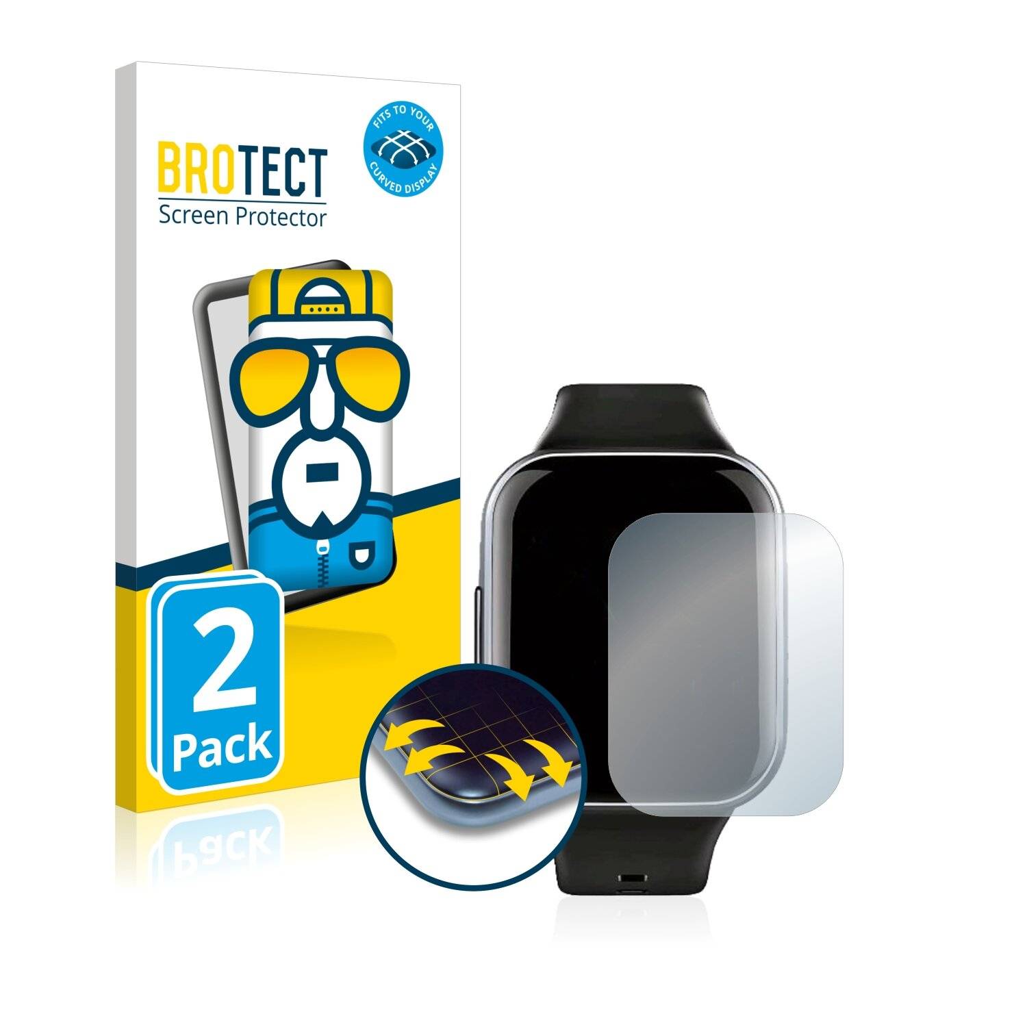 2x BROTECT Flex Full-Cover Displayschutzfolie für Jugeman