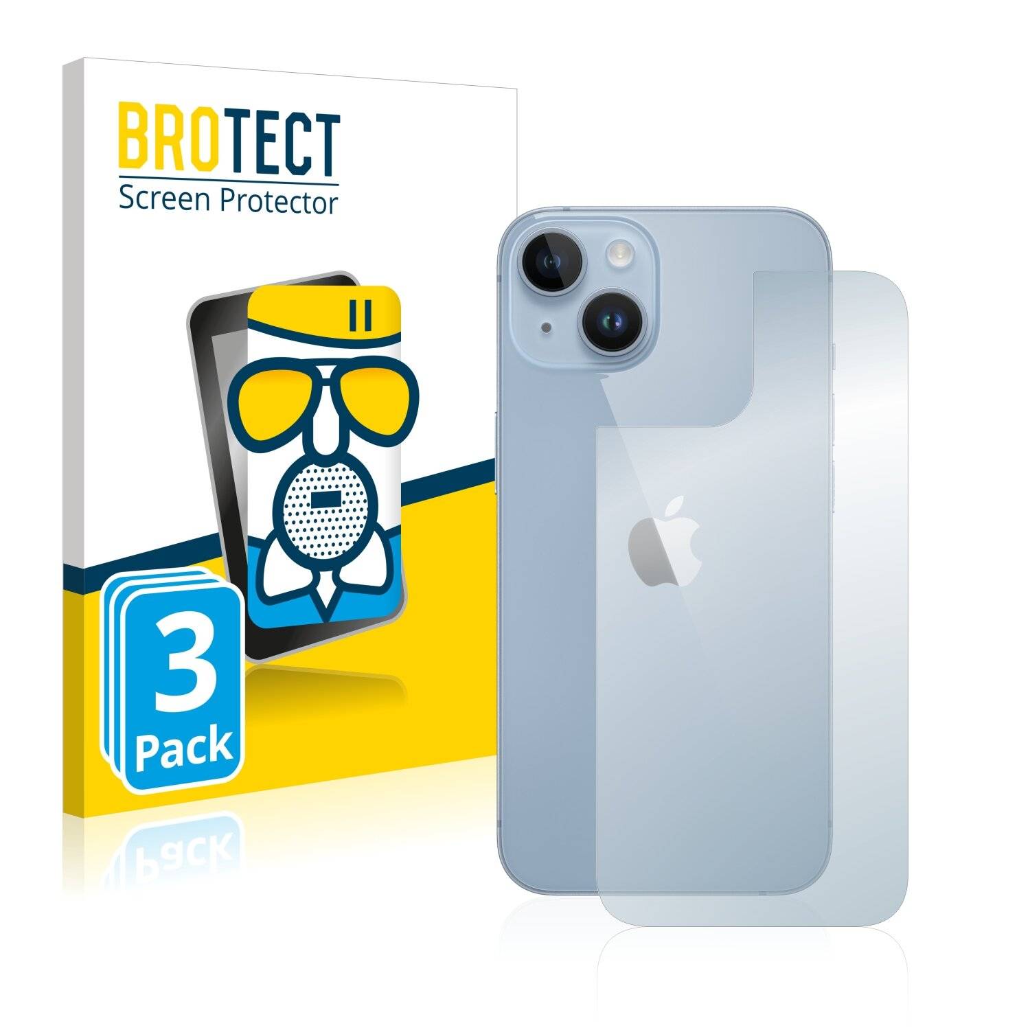 3x BROTECT AirGlass Matte Schutzglas Folie für Apple iPhone 14