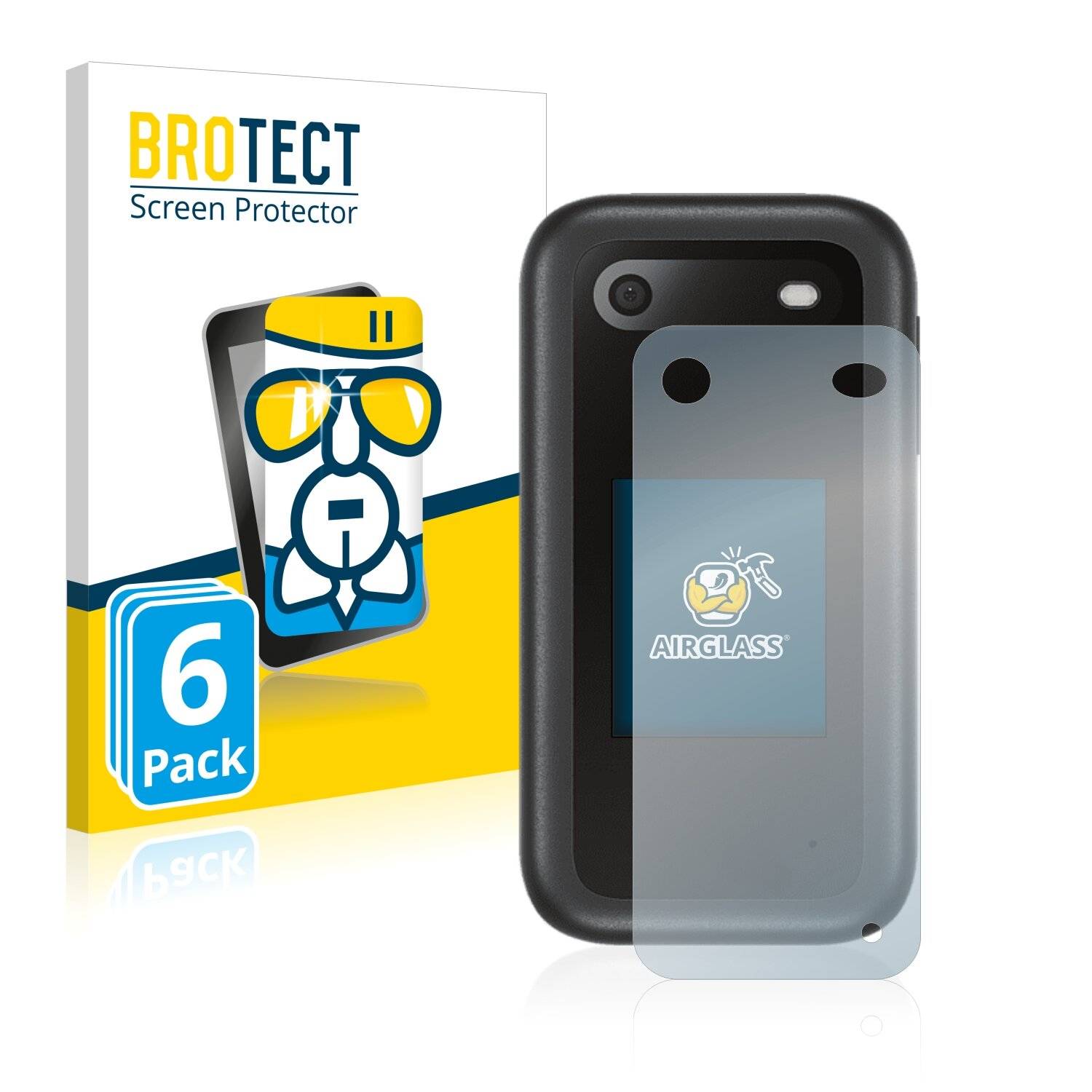 6x BROTECT AirGlass Schutzglas Folie für Nokia 2660 Flip
