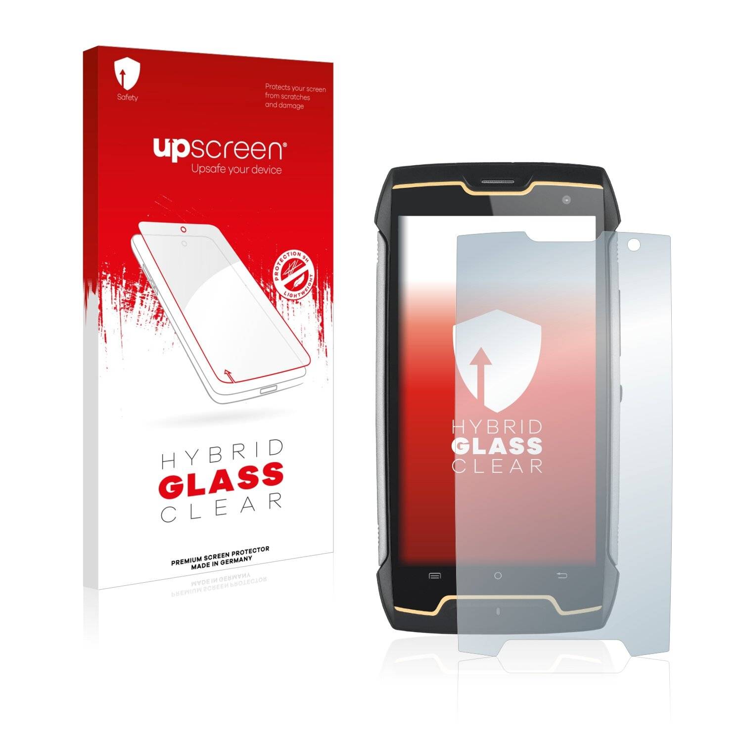 upscreen Hybrid Glass Clear Premium Schutzglas Folie für Cubot King Kong