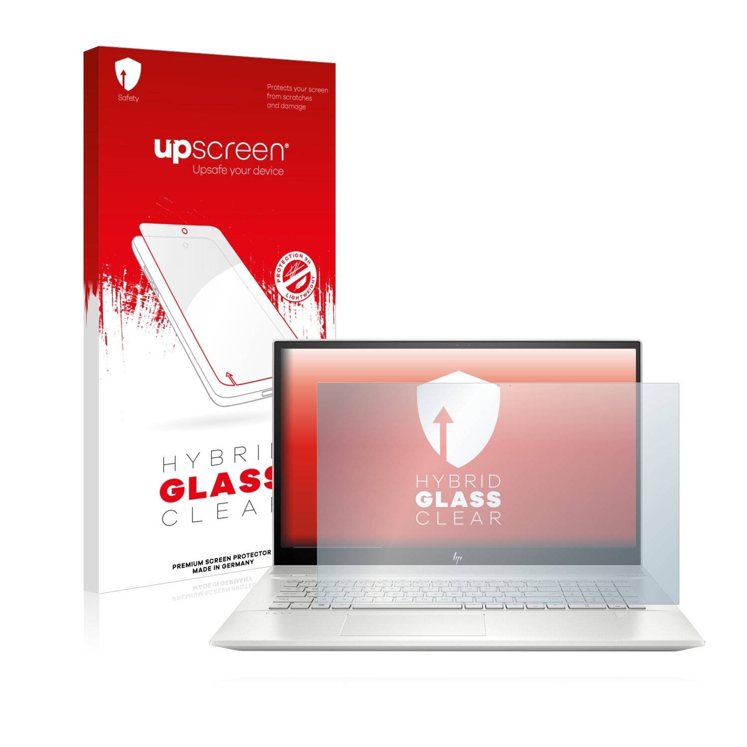 upscreen Hybrid Glass Clear Premium Schutzglas Folie für HP Envy