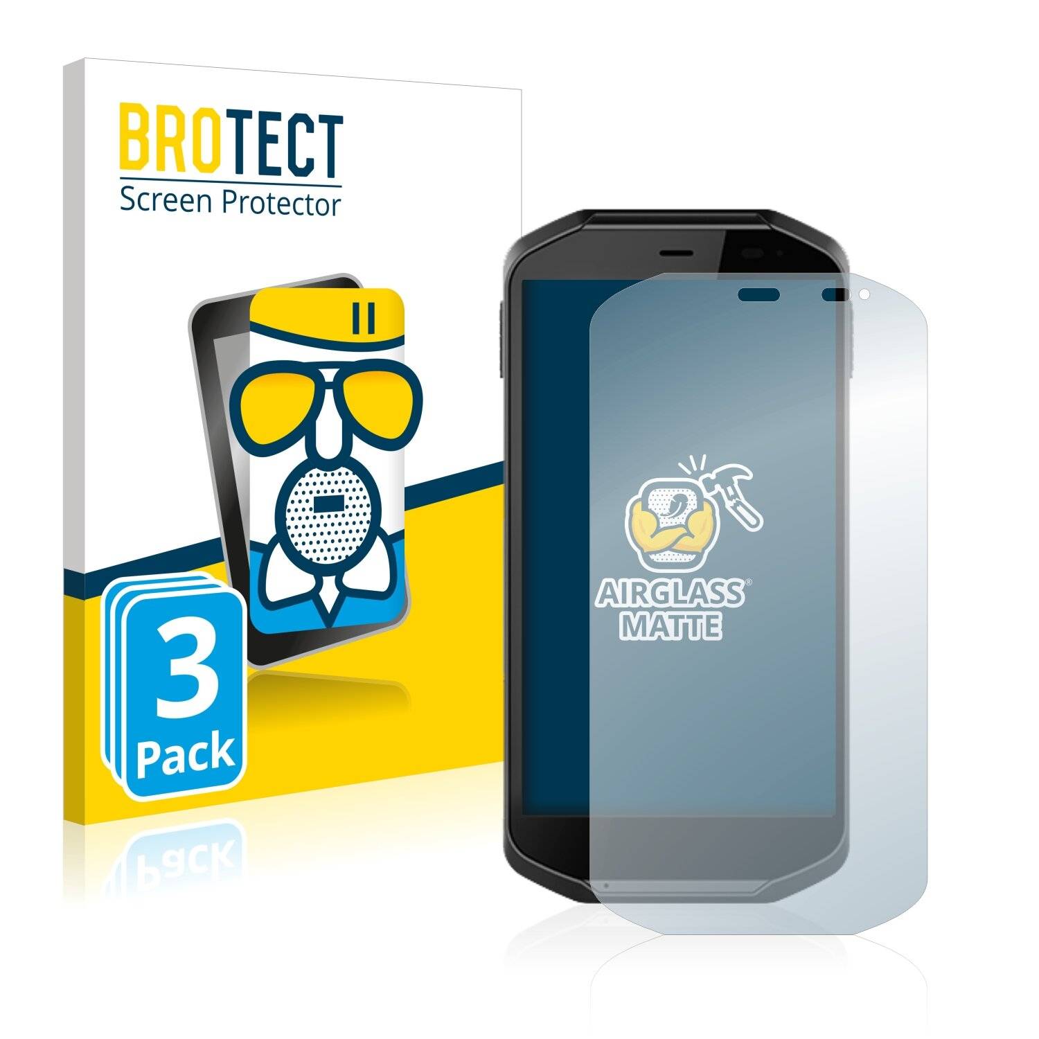 3x BROTECT AirGlass Matte Schutzglas Folie für Pokini Tab