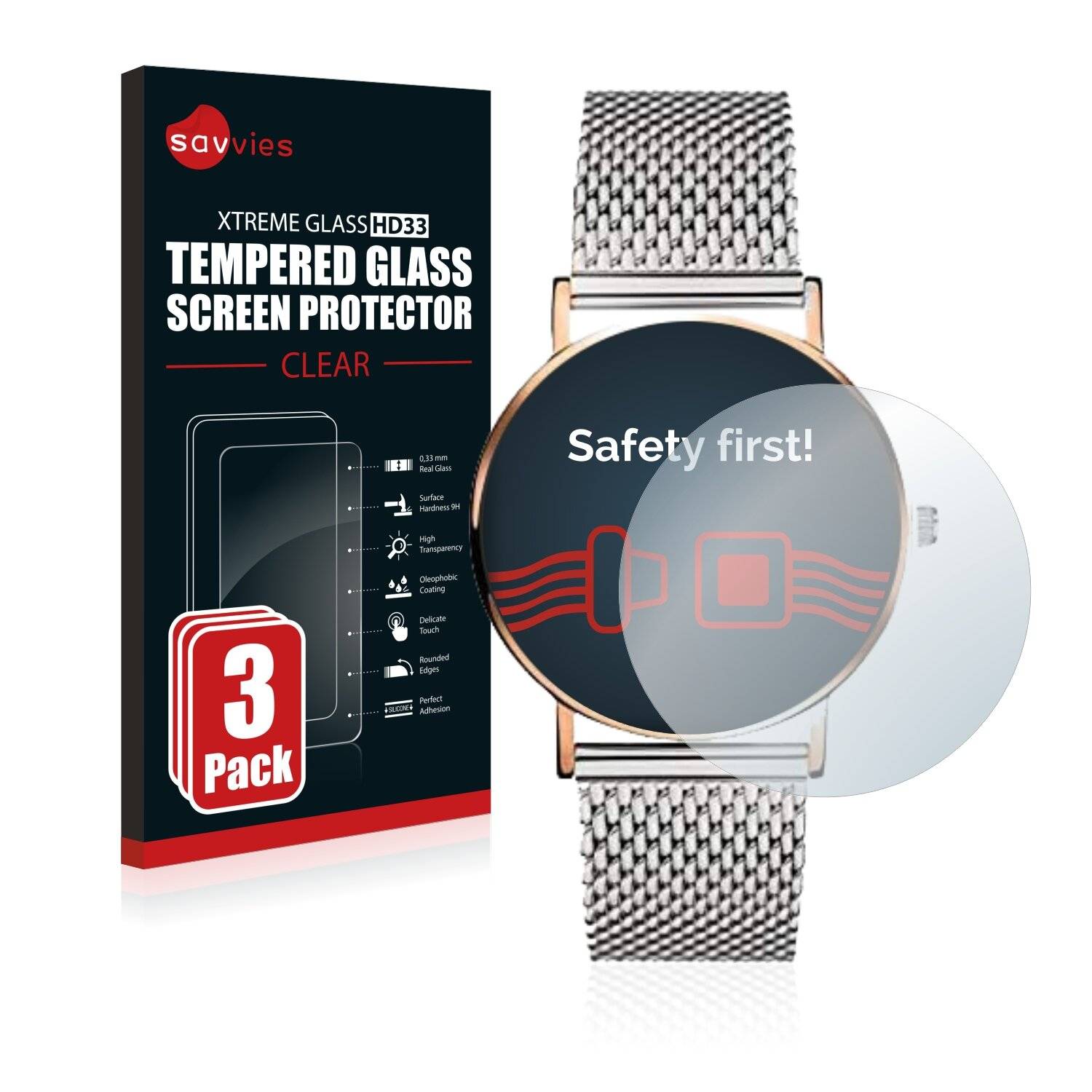 3x Savvies HD33 Clear Schutzglas für Liebeskind