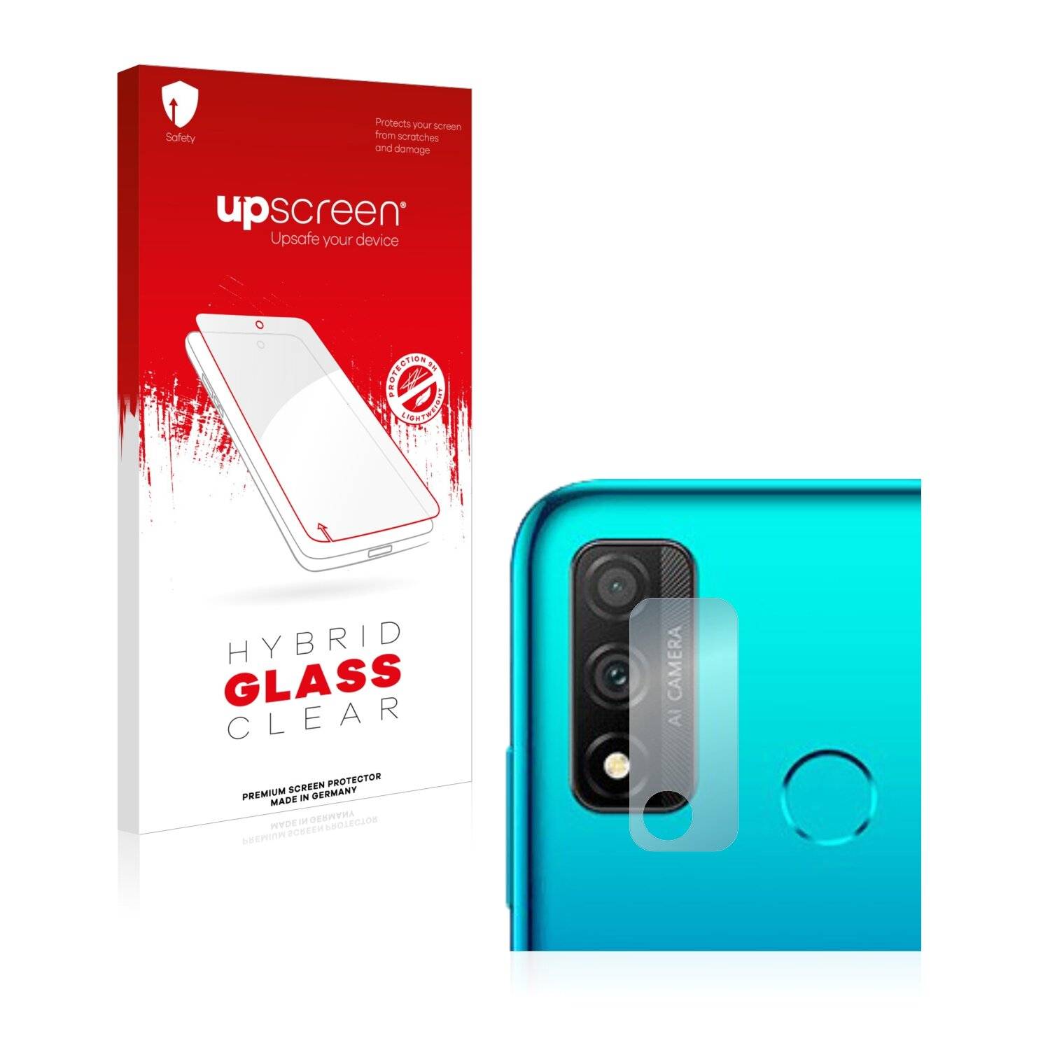upscreen Hybrid Glass Clear Premium Schutzglas Folie für Huawei P smart 2020 (NUR