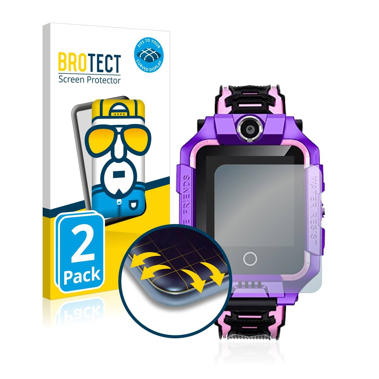 2x BROTECT Flex Full-Cover Displayschutzfolie für LiveGo
