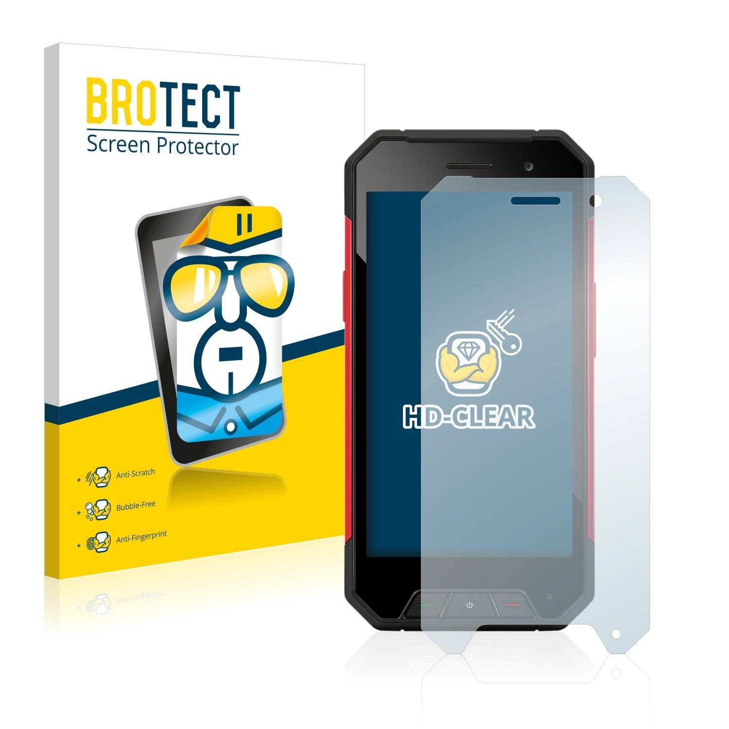 2x BROTECT HD-Clear Displayschutzfolie für Evolveo Strongphone