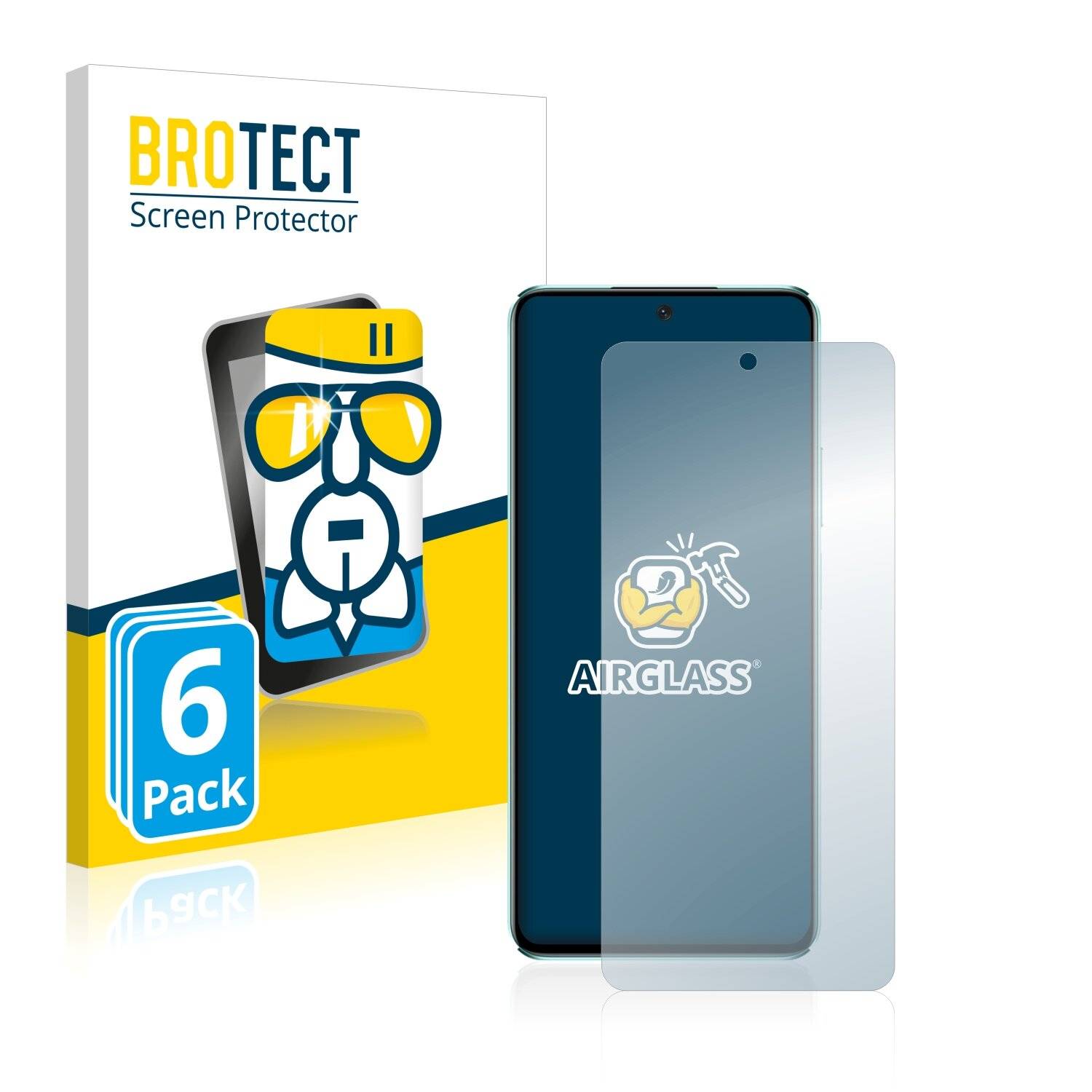 6x BROTECT AirGlass Schutzglas Folie für Huawei Nova 10
