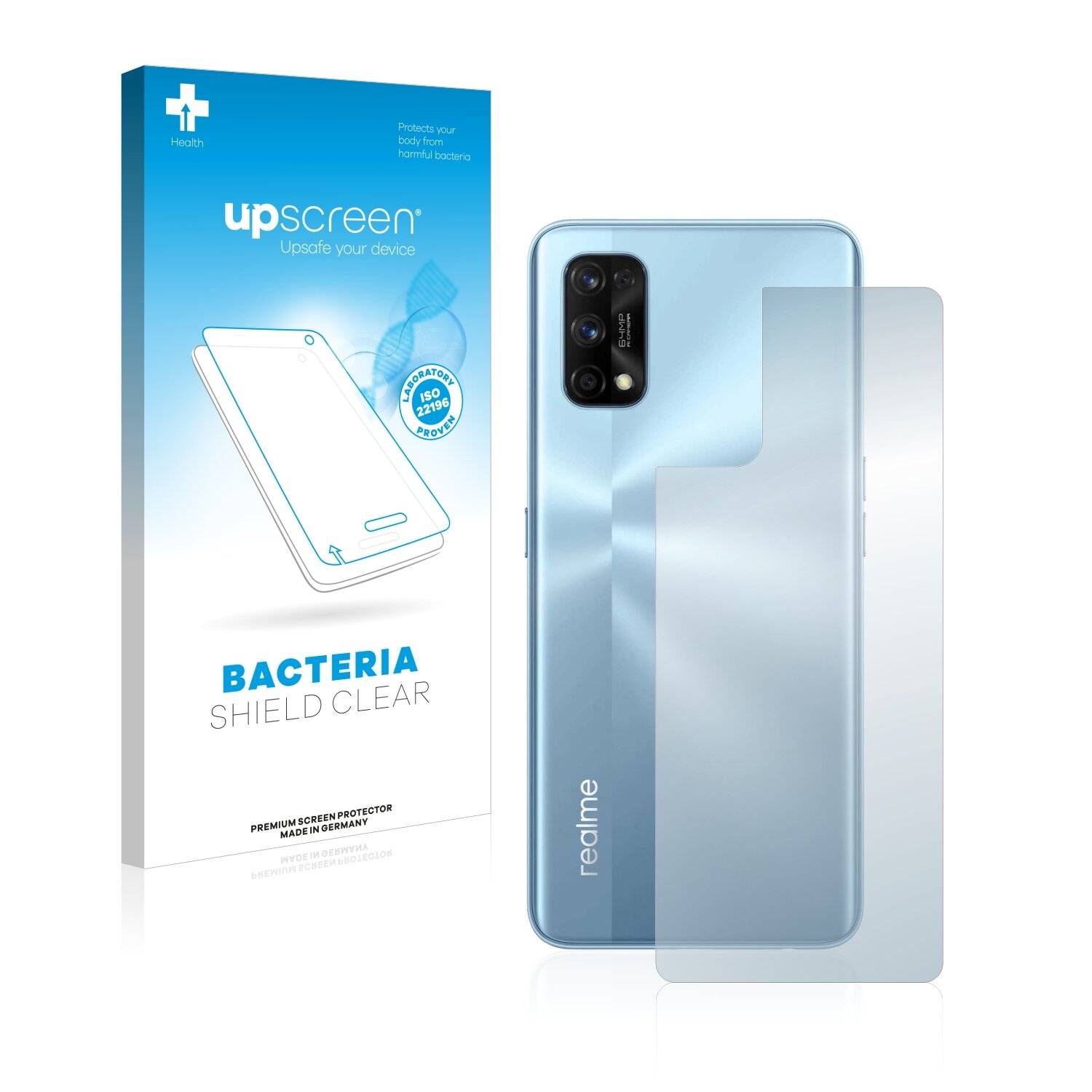 upscreen Bacteria Shield Clear Premium Antibakterielle Displayschutzfolie für Realme 7 Pro