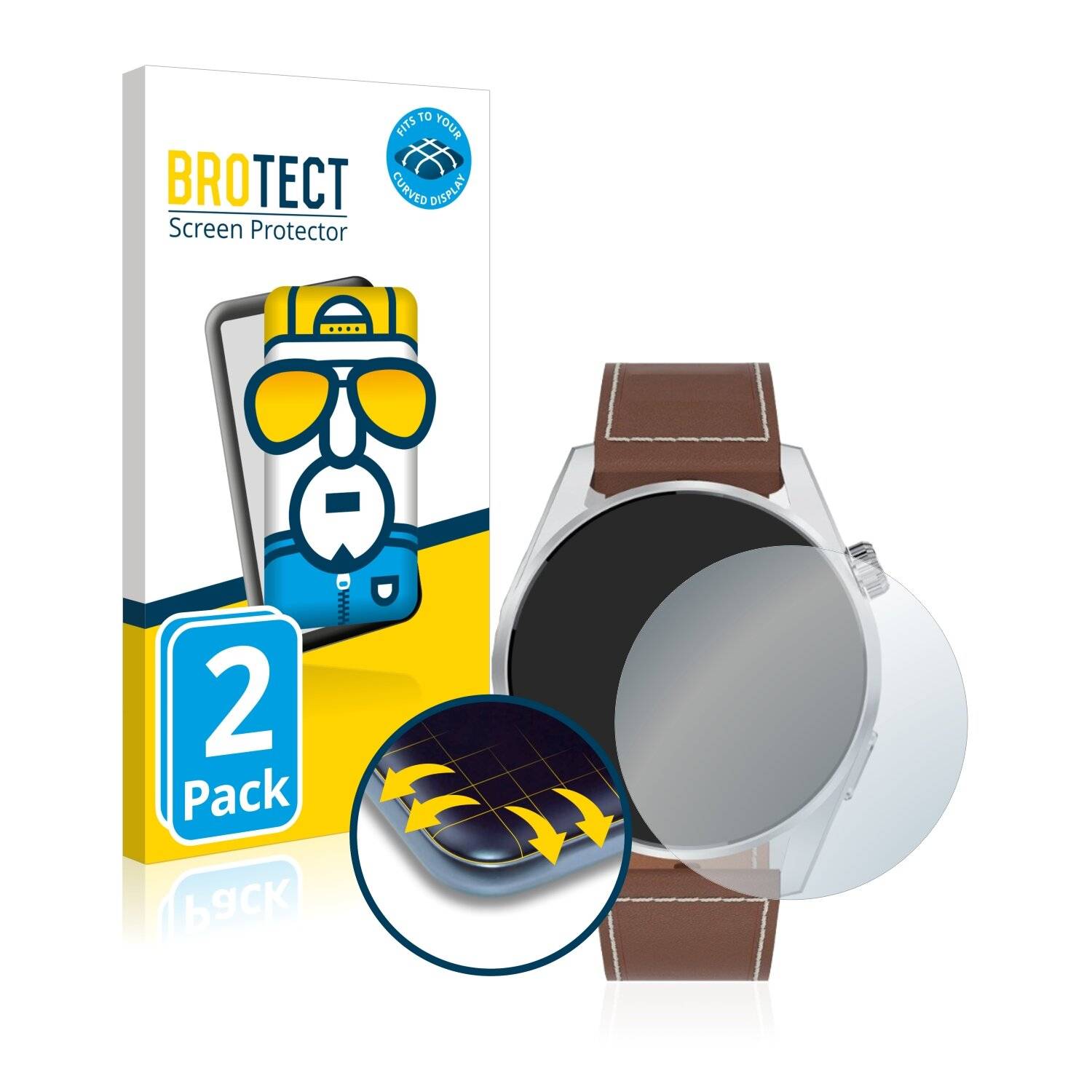 2x BROTECT Flex Full-Cover Displayschutzfolie für Tisoutec