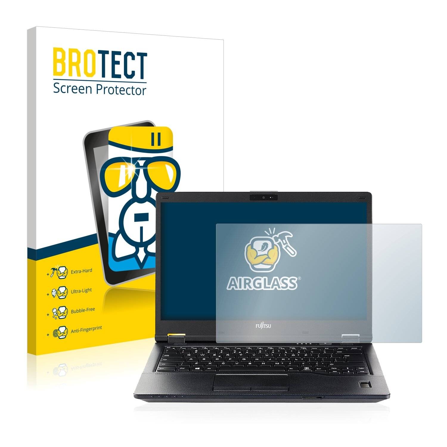 BROTECT AirGlass Schutzglas Folie für Fujitsu Lifebook
