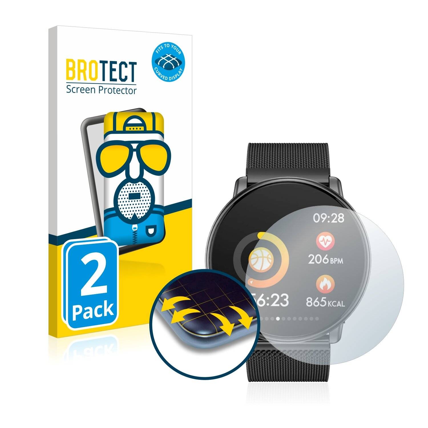 2x BROTECT Flex Matte Full-Cover Displayschutzfolie für Azorex