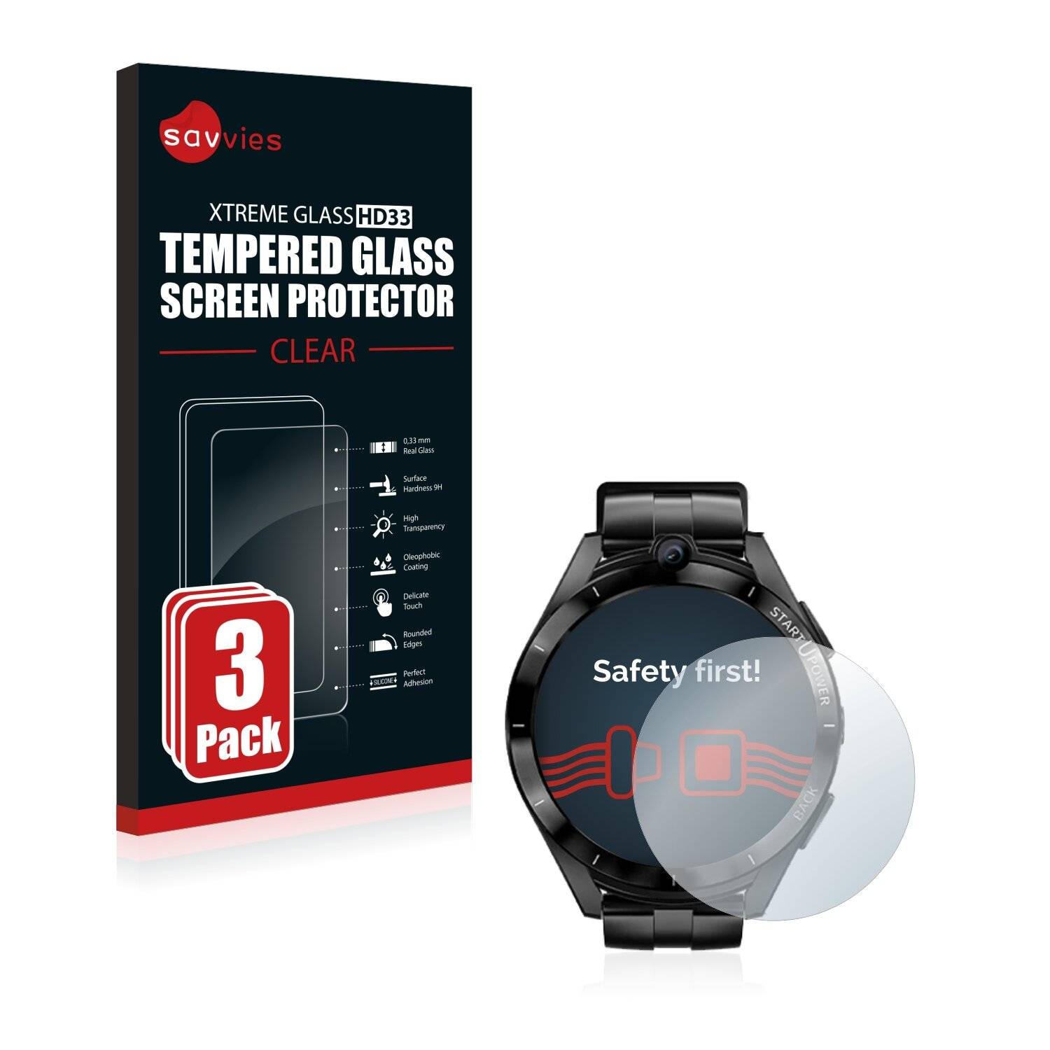 3x Savvies HD33 Clear Schutzglas für Lokmat Appllp 2