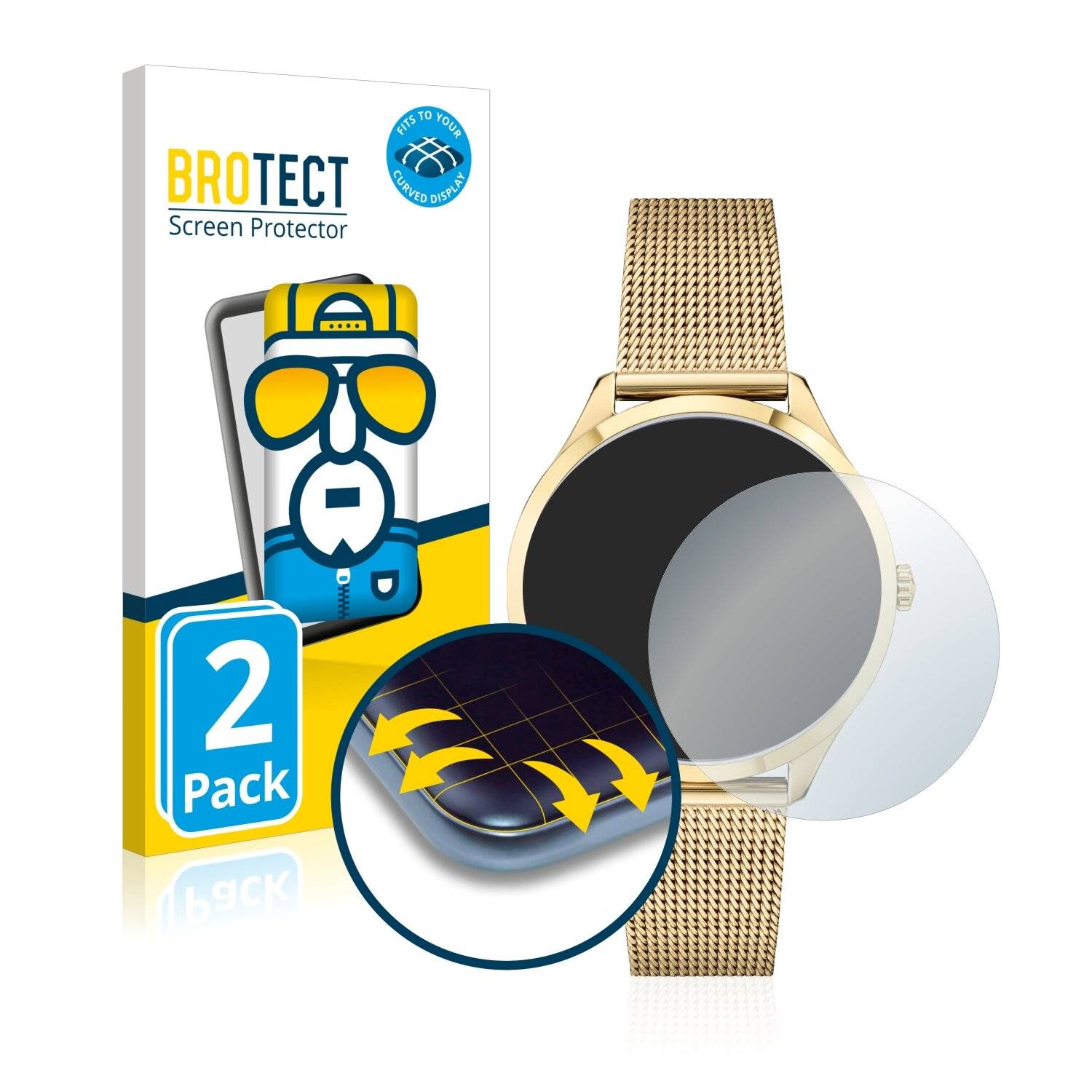 2x BROTECT Flex Full-Cover Displayschutzfolie für Hugo Boss