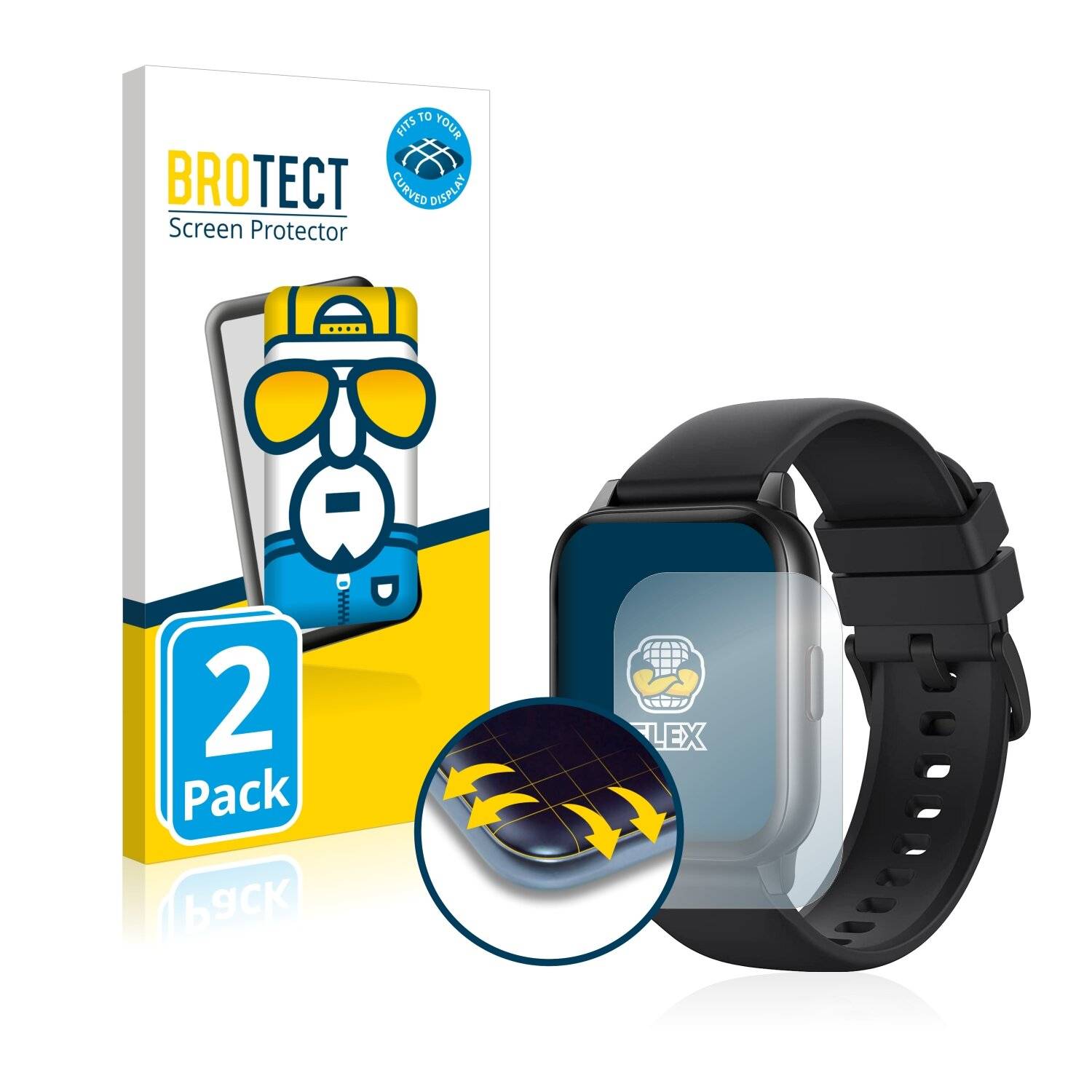2x BROTECT Flex Full-Cover Displayschutzfolie für Parsonver