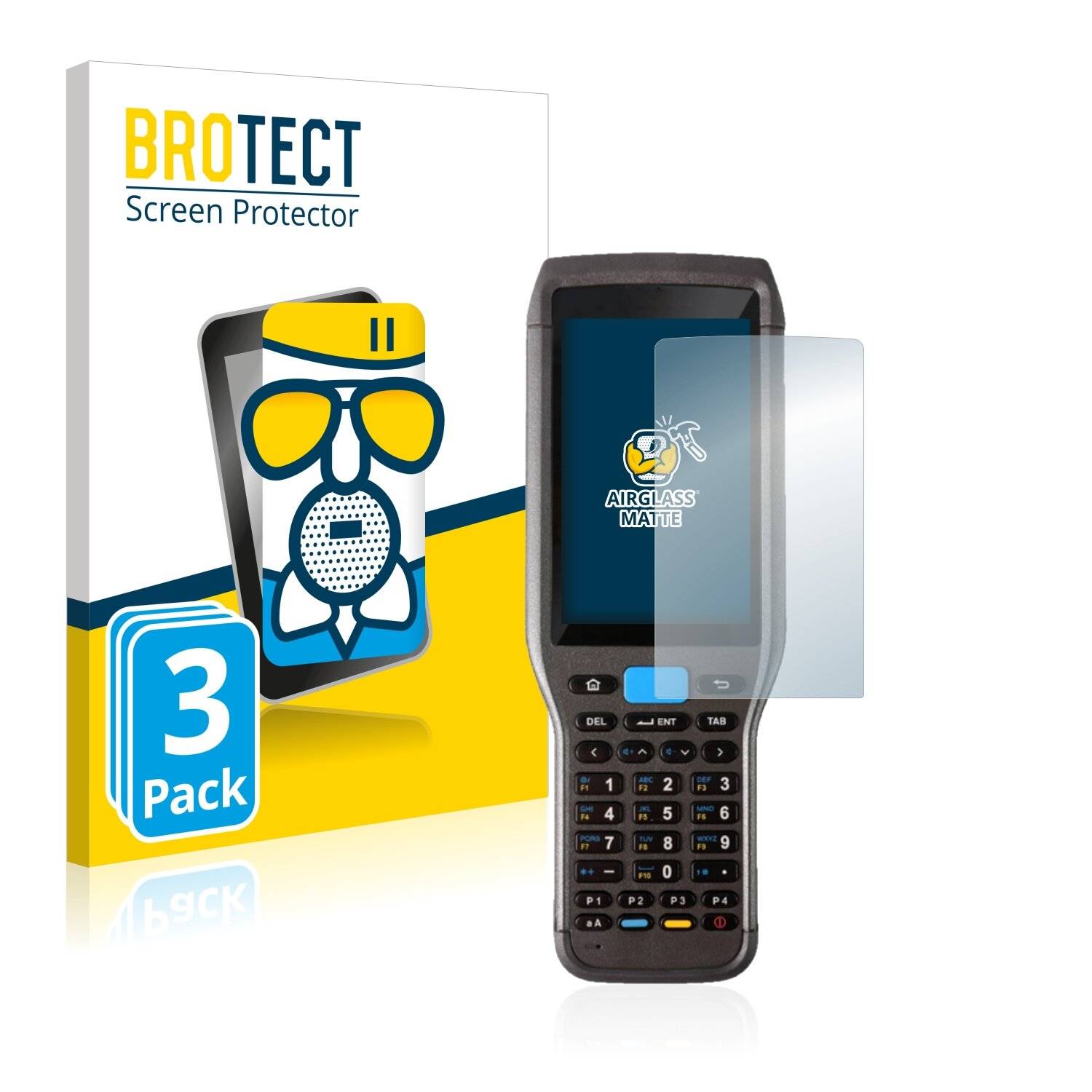 3x BROTECT AirGlass Matte Schutzglas Folie für Honeywell ScanPal