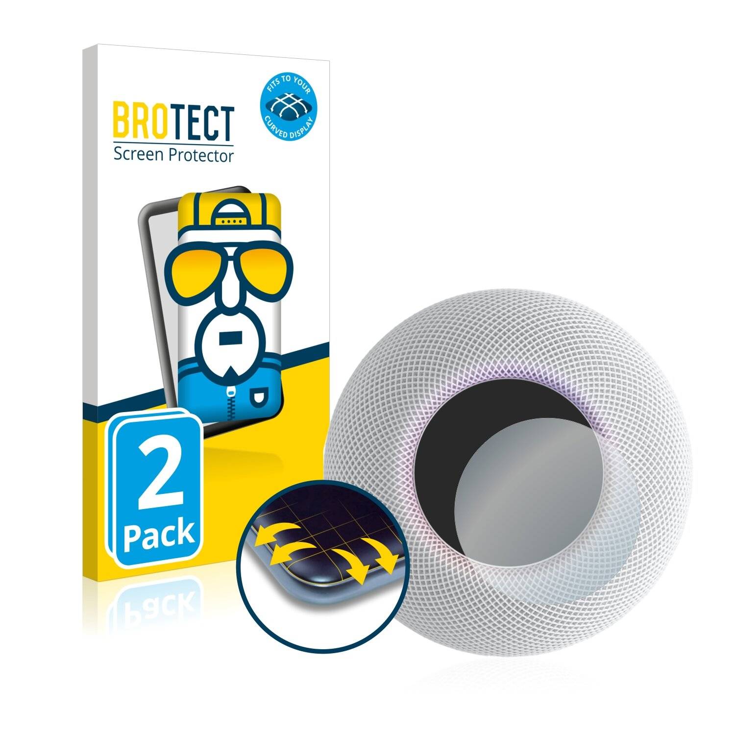 2x BROTECT Flex Full-Cover Displayschutzfolie für Apple HomePod