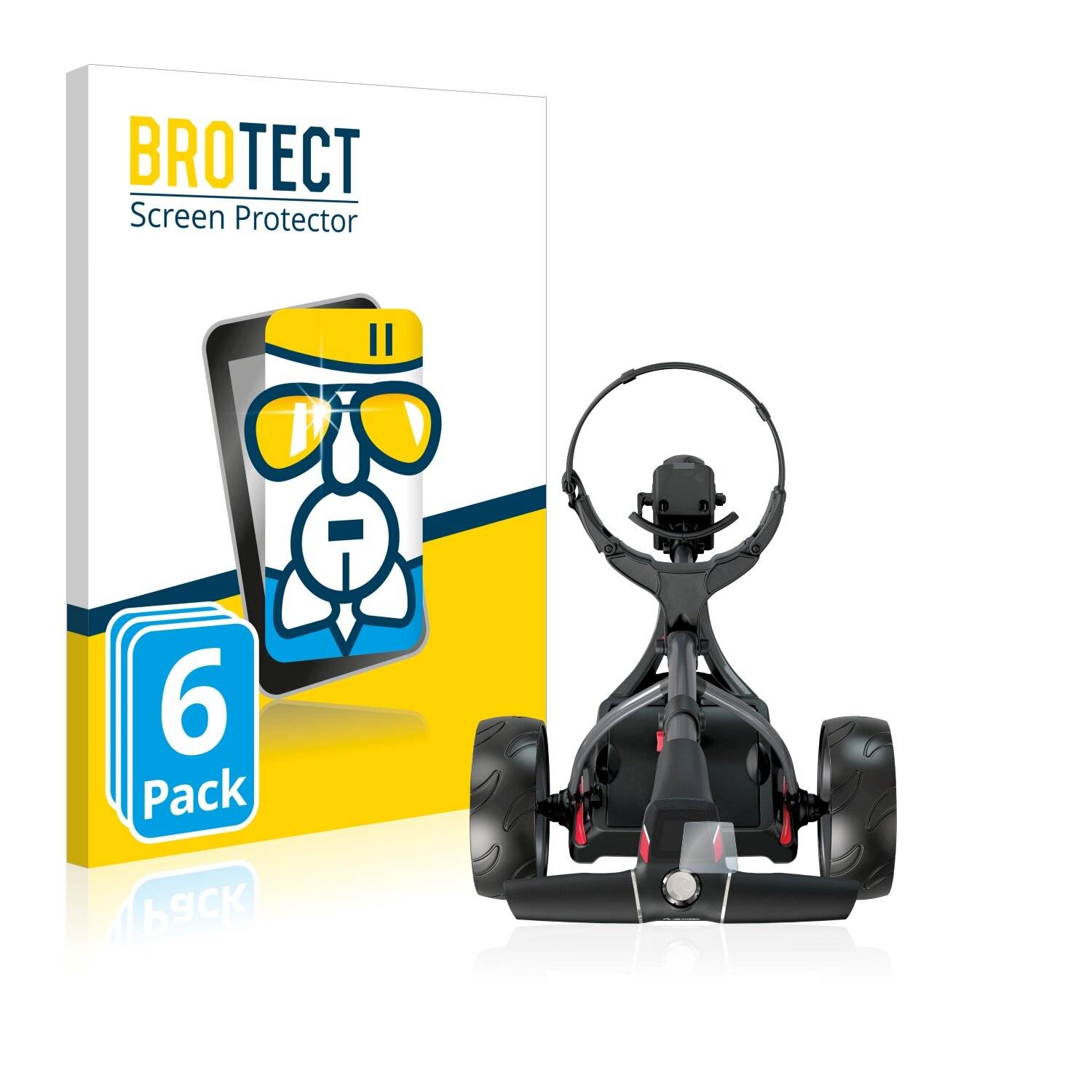 6x BROTECT AirGlass Schutzglas Folie für Motocaddy S1 Electric