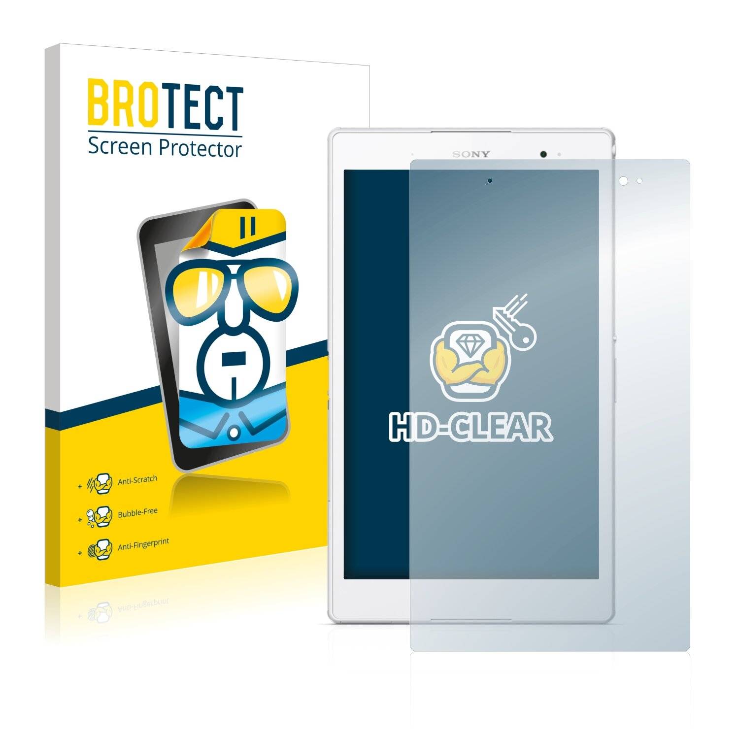 2x BROTECT HD-Clear Displayschutzfolie für Sony Xperia Z3 Tablet Compact