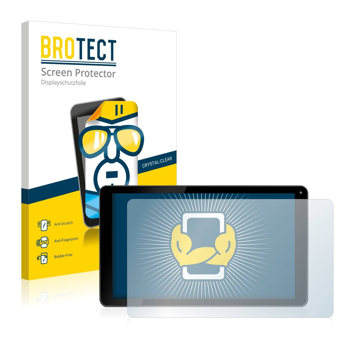 2x BROTECT HD-Clear Displayschutzfolie für Hannspree HannsPad T75B - 10.1