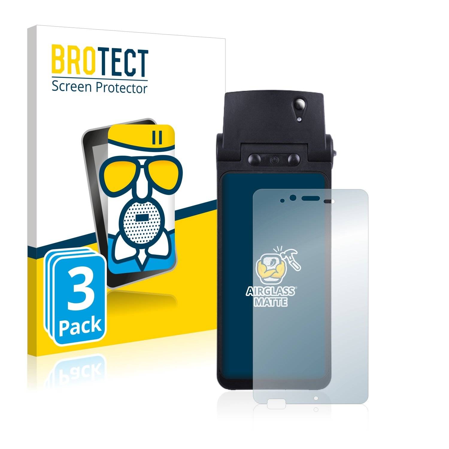 3x BROTECT AirGlass Matte Schutzglas Folie für Pokini Tab
