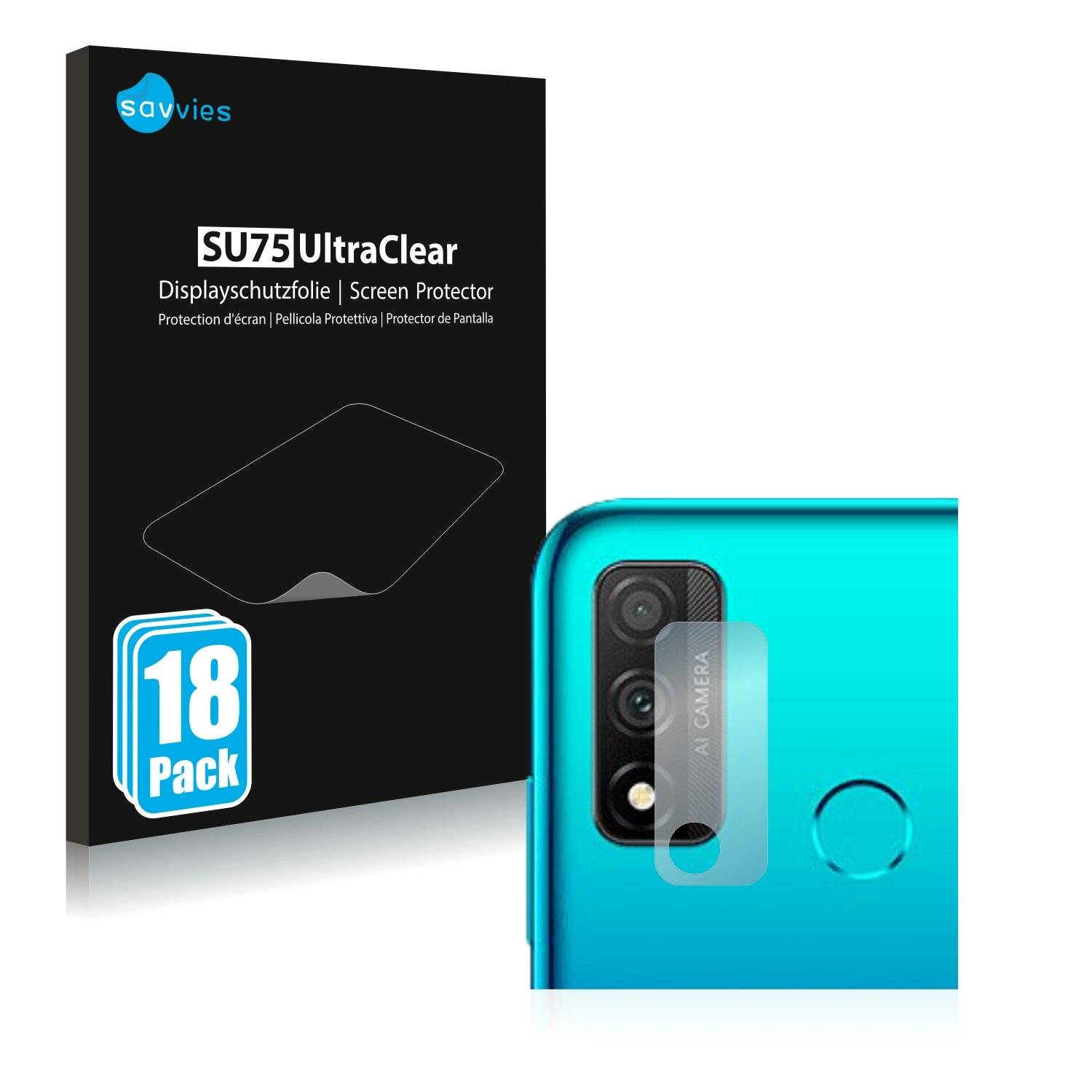 18x Savvies SU75 Displayschutzfolie für Huawei P smart 2020 (NUR
