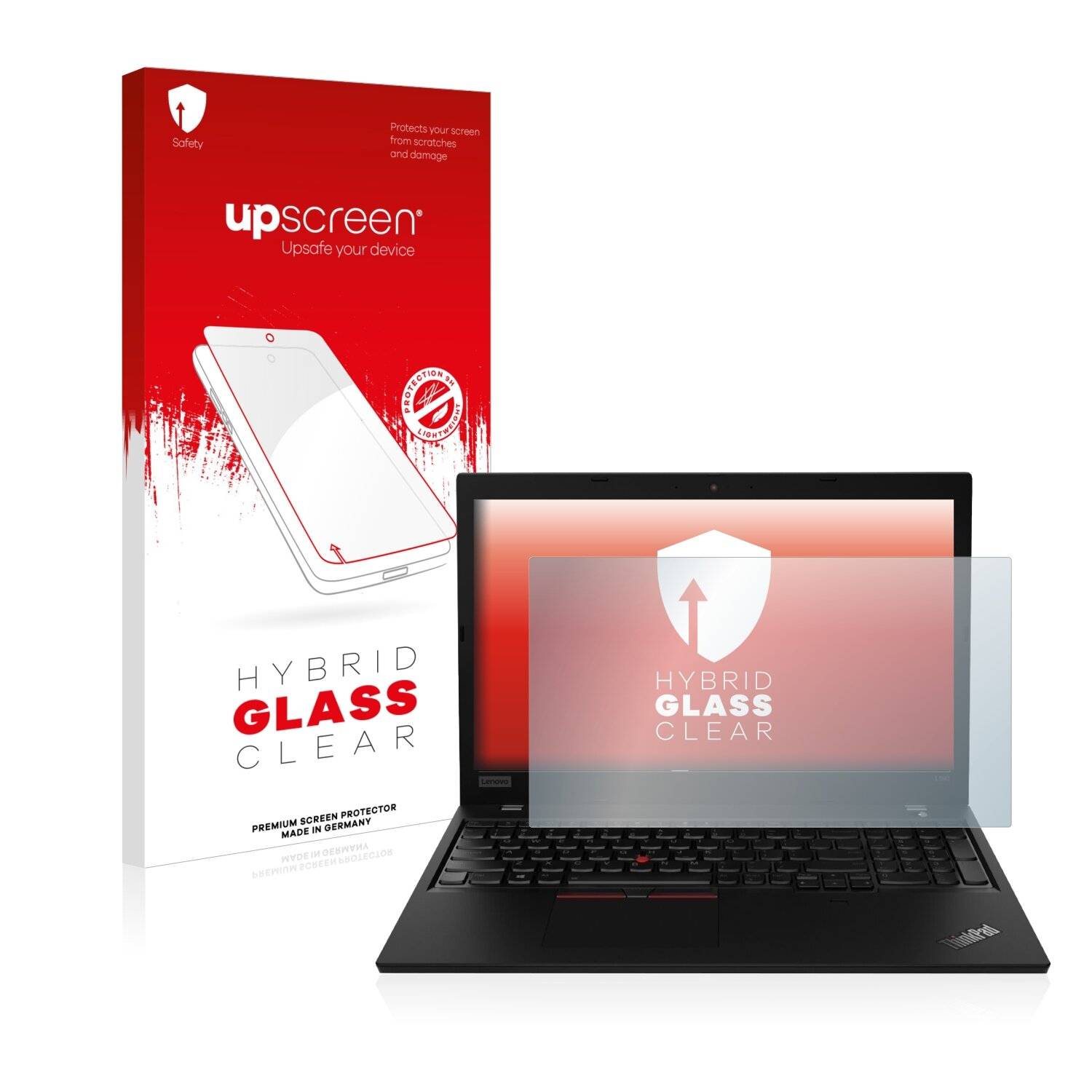 upscreen Hybrid Glass Clear Premium Schutzglas Folie für Lenovo ThinkPad