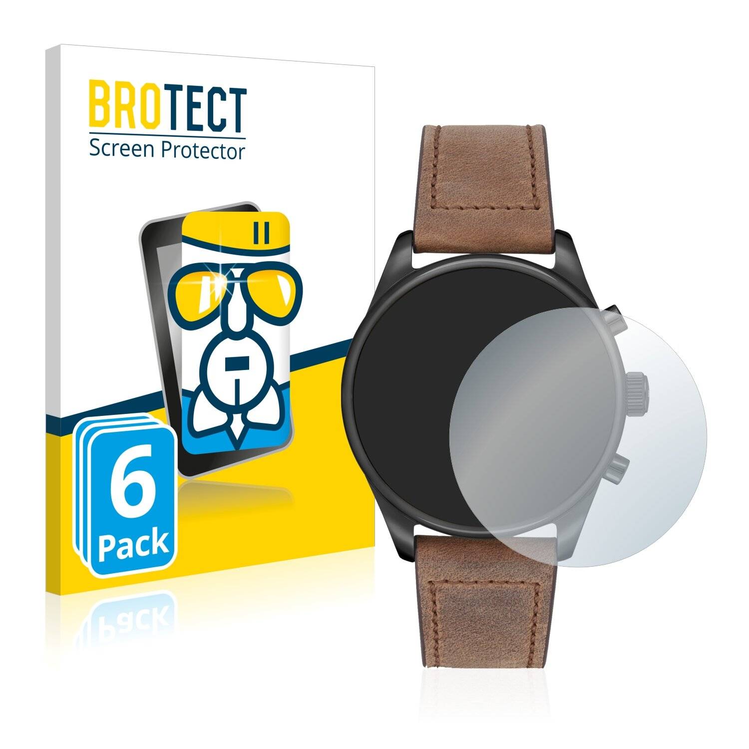 6x BROTECT AirGlass Schutzglas Folie für Hugo Boss Chronograph