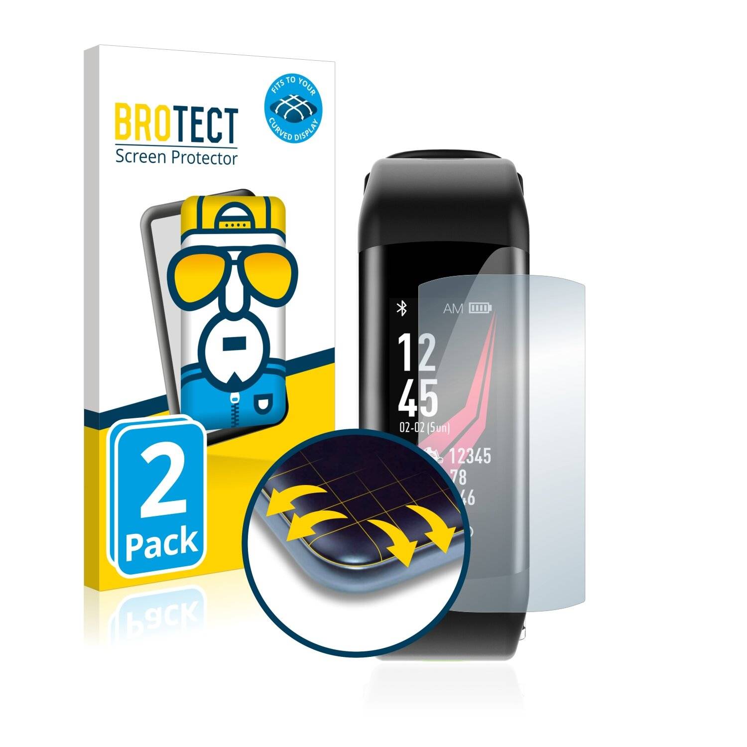 2x BROTECT Flex Full-Cover Displayschutzfolie für Denver
