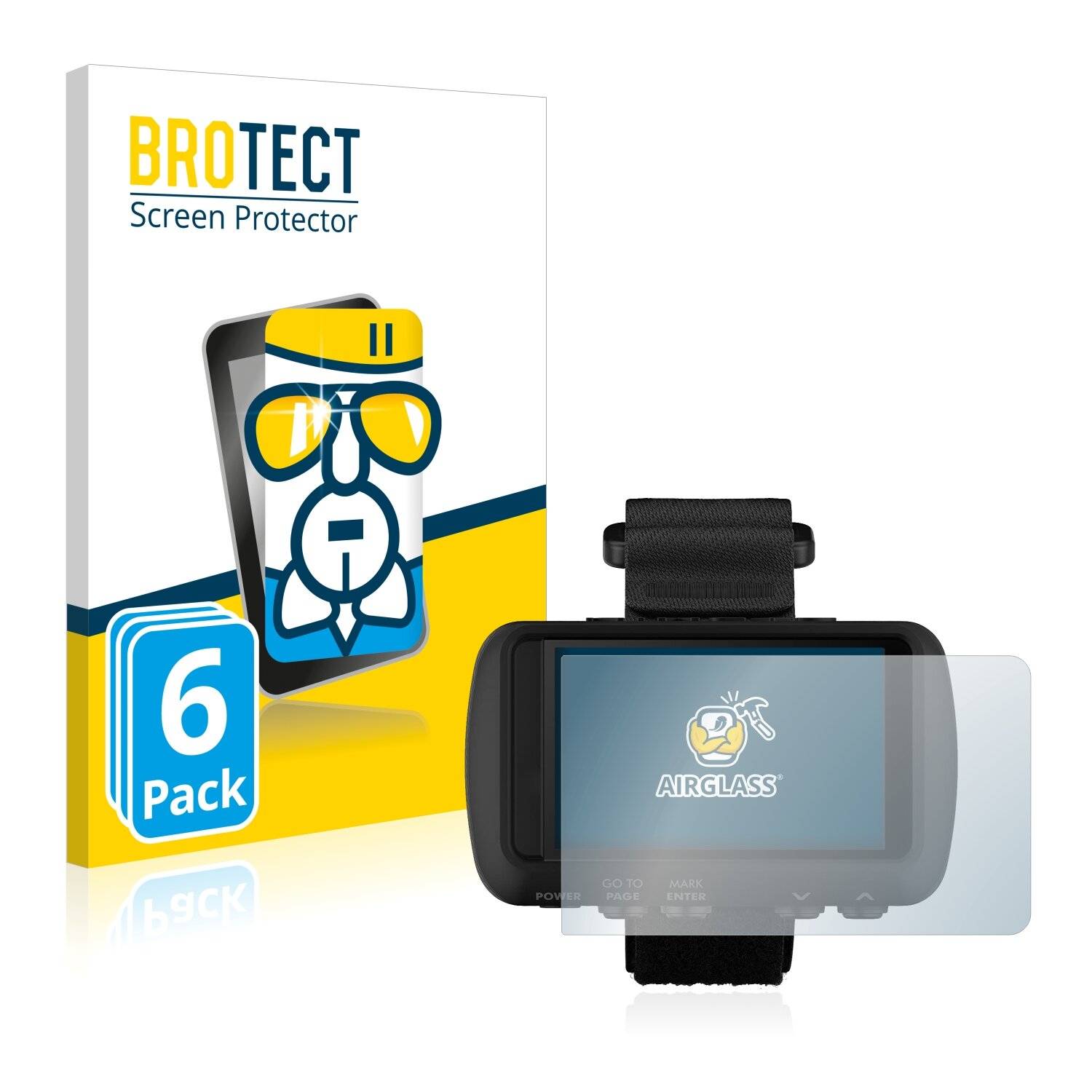 6x BROTECT AirGlass Schutzglas Folie für Garmin Foretrex