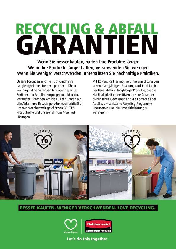 Rubbermaid Recyclingstation 2154780 125l Behältereinheit Bioabfall br