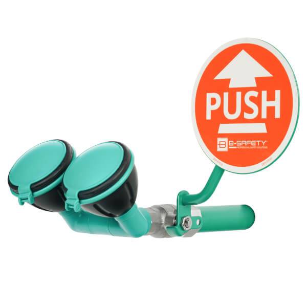 B-Safety ClassicLine Sicherheits-Augendusche mit zwei Brauseköpfen 45° zur