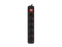 Lanberg PS1-05F-0150-BK, 1,5 m, Indoor, Typ F, Type F (CEE 7/4), IP20, Schwarz