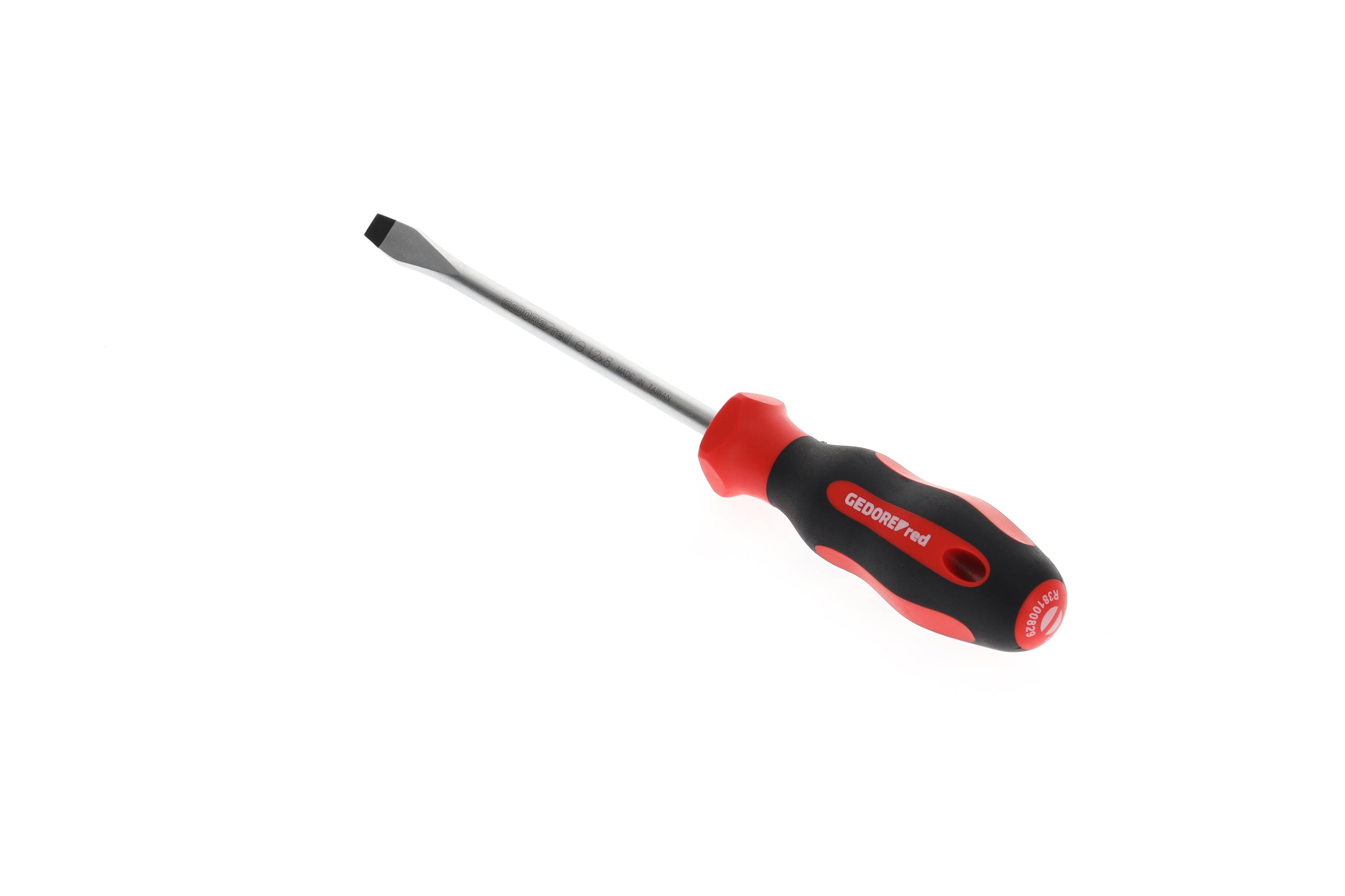 GEDORE red Schraubendreher Schlitz, Schraubenzieher, 2-Komponenten-Griff, Länge 272 mm, Werkzeug, R3