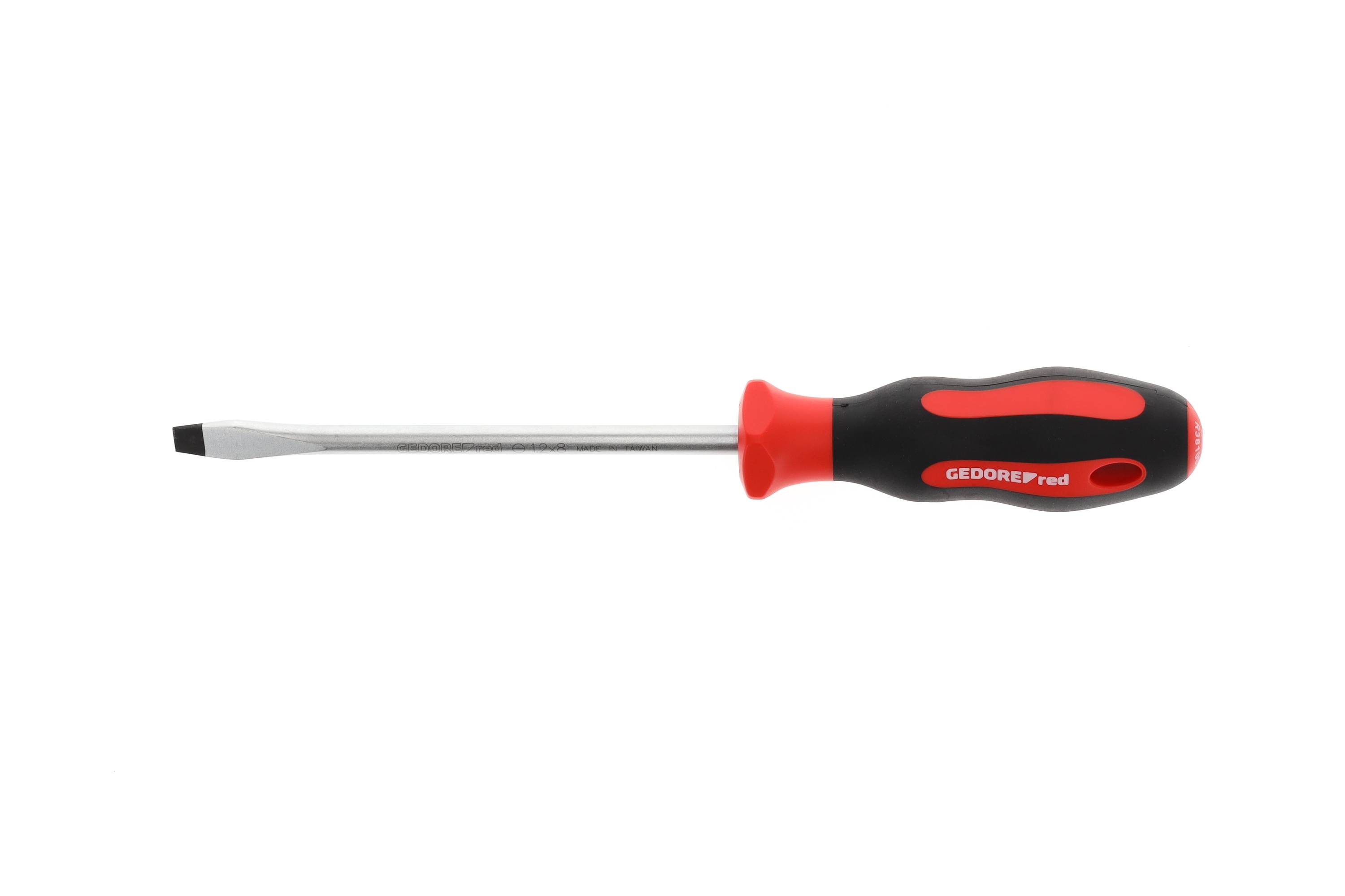 GEDORE red Schraubendreher Schlitz, Schraubenzieher, 2-Komponenten-Griff, Länge 272 mm, Werkzeug, R3