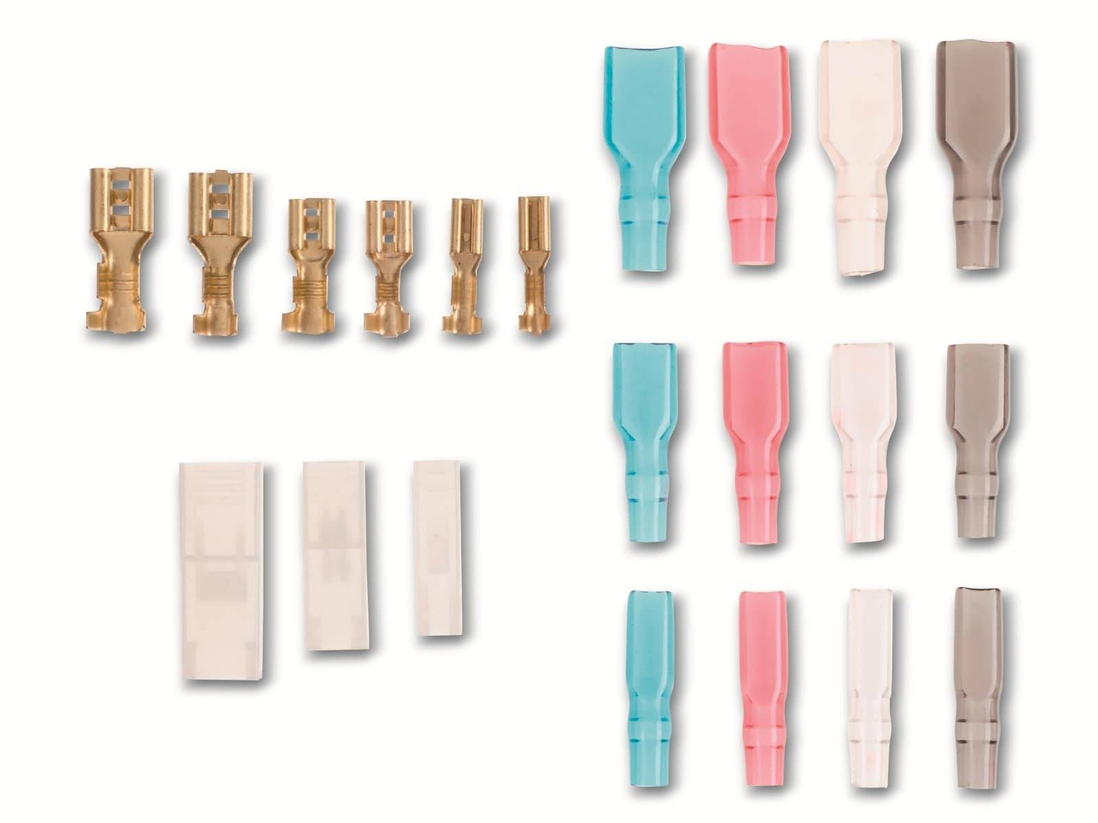 QUADRIOS Flachsteckhülsen 201711C001, Elektrolytkupfer, verzinnt / Weich-PVC, 260 Stück