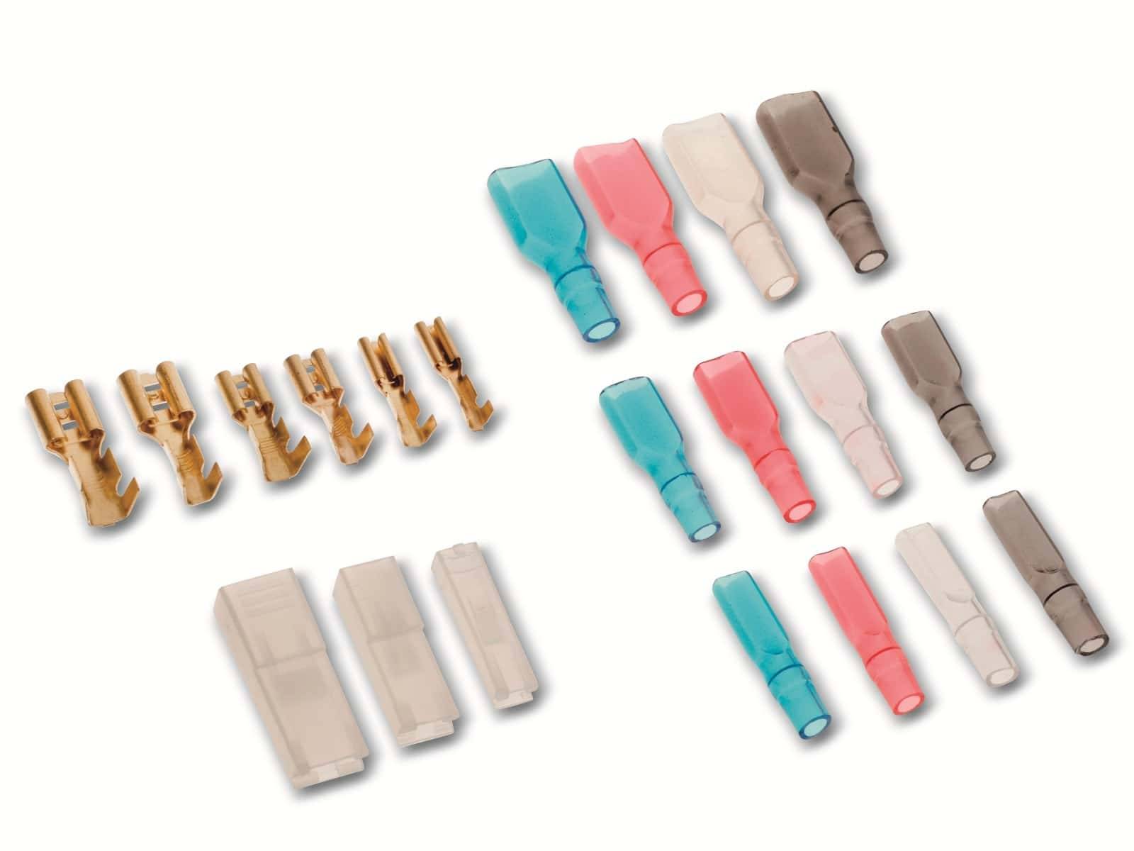 QUADRIOS Flachsteckhülsen 201711C001, Elektrolytkupfer, verzinnt / Weich-PVC, 260 Stück