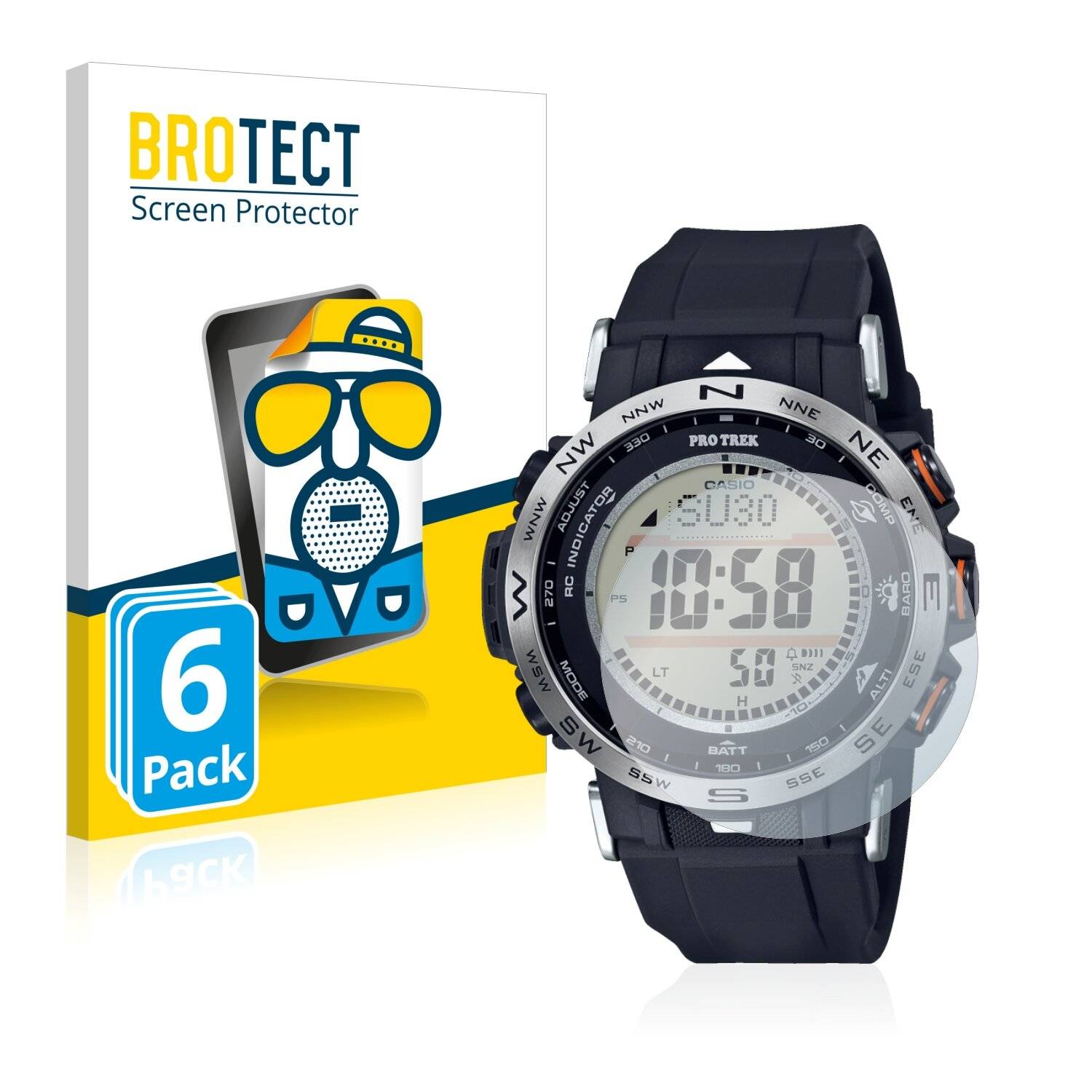 6x BROTECT Matte Displayschutzfolie für Casio Pro Trek PRW-30-1AER - Entspiegelt,