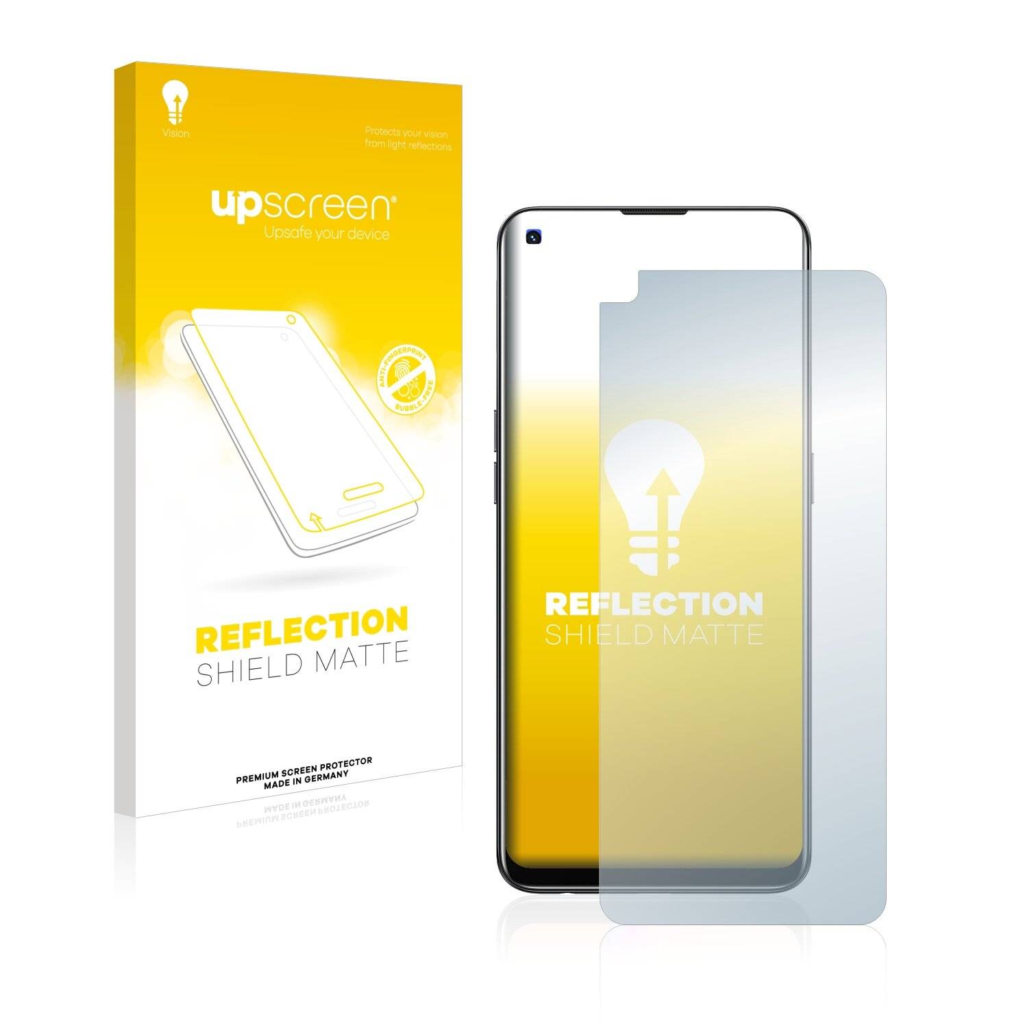 upscreen Reflection Shield Matte Premium Displayschutzfolie für Oppo F19 Pro Plus