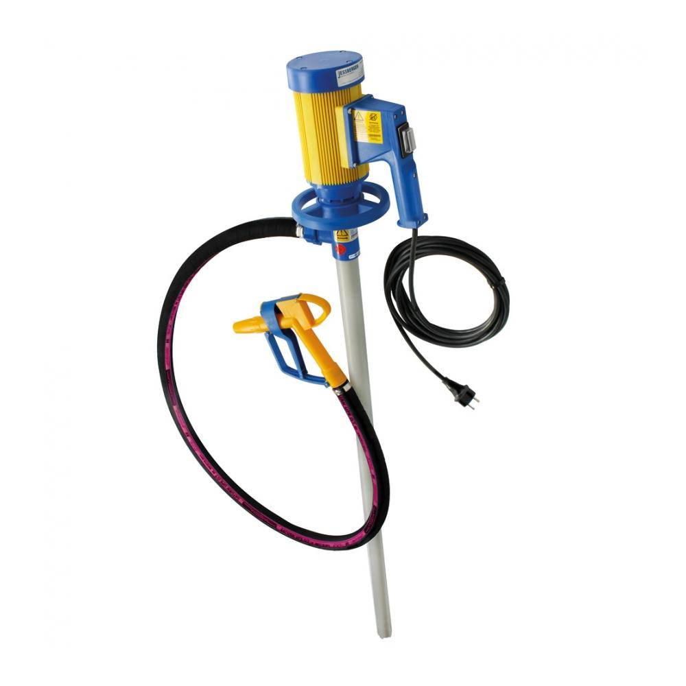 Fasspumpen Set JP-280 PP (HC) für Säuren, Laugen, Reinigungsmittel - max. 112 l/ min - 1000 mm Tauchrohr - 230V - Hastelloy-Antriebswelle - Preis pe